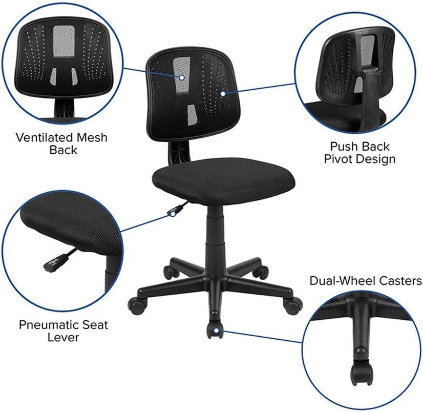 Flash Furniture Flash Fundamentals Mid-Back Mesh Swivel Task Office Chair with Pivot Back