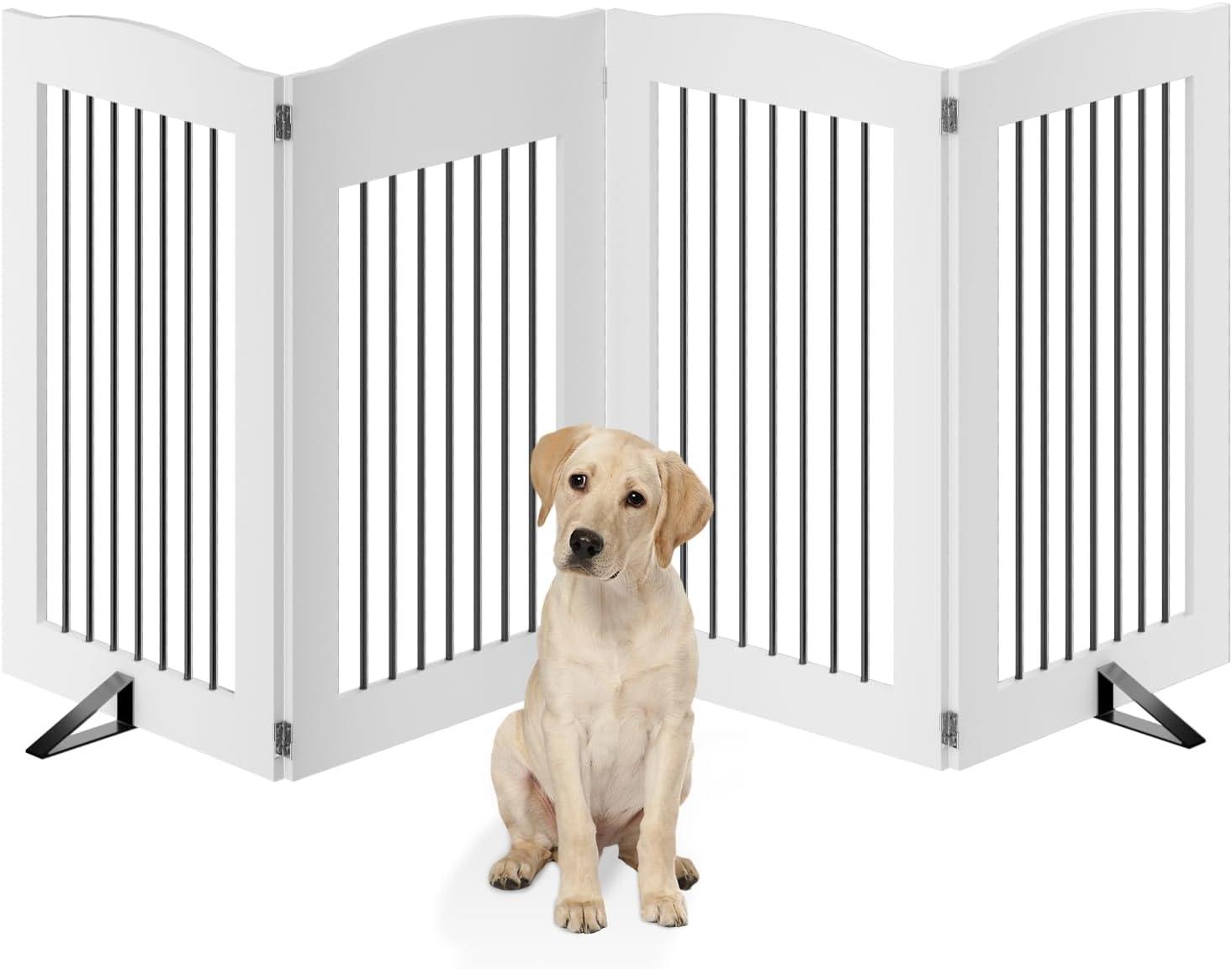 Archie & Oscar™ Freestanding Dog Gates, Foldable Dog Fence Indoor For Stairs, Doorways