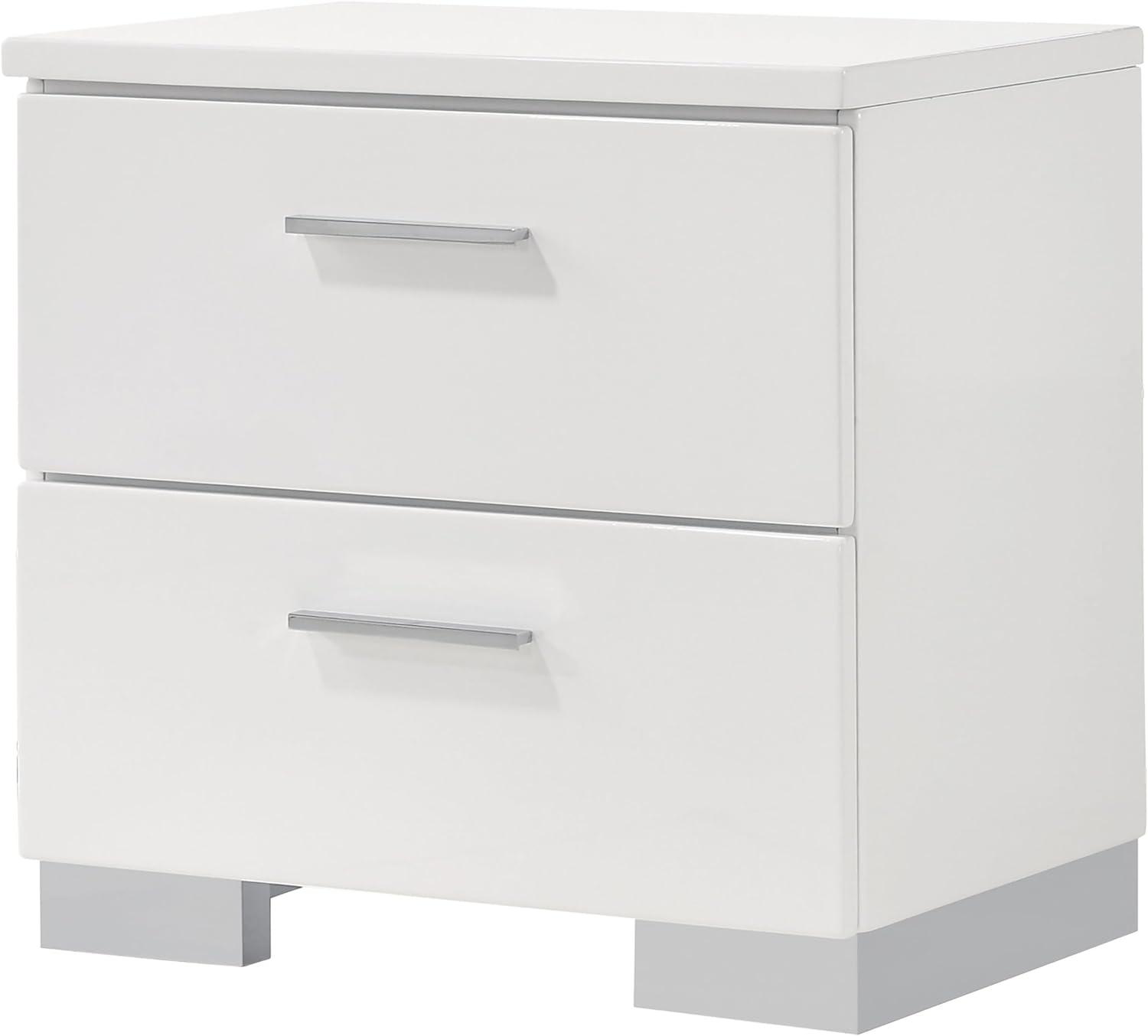 Coaster 203502 Home Furnishings Night Stand, Glossy White