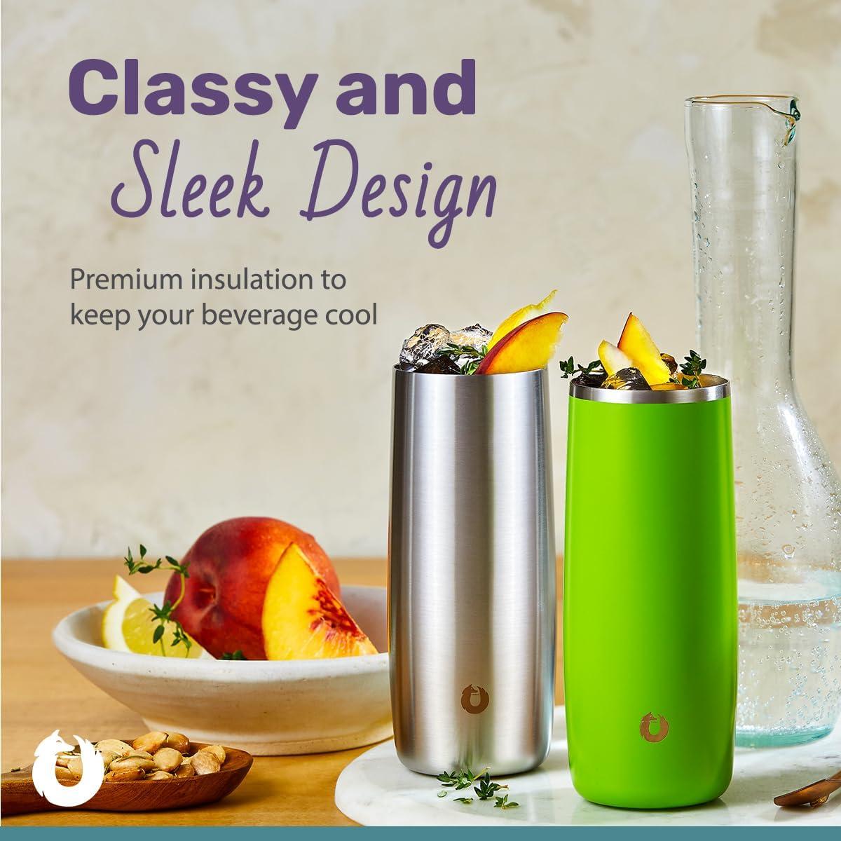 Steel Vacuum Insulated Highball Glass Set of 2