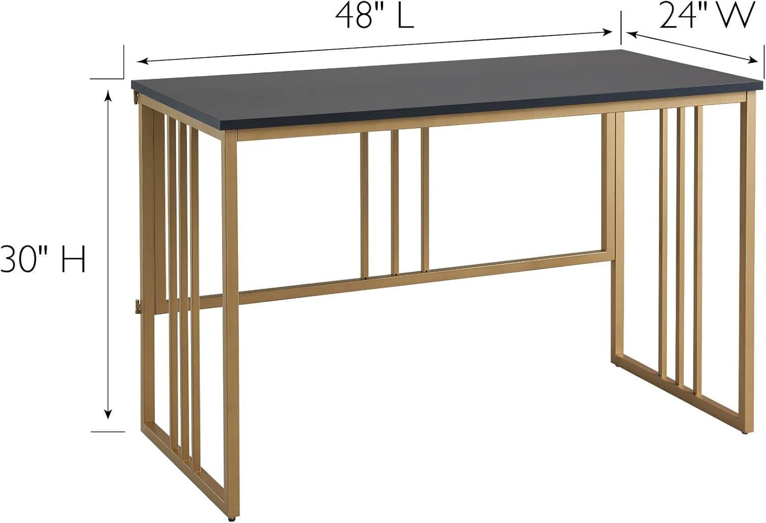 Leick Home Mission Computer Desk in Black and Gold