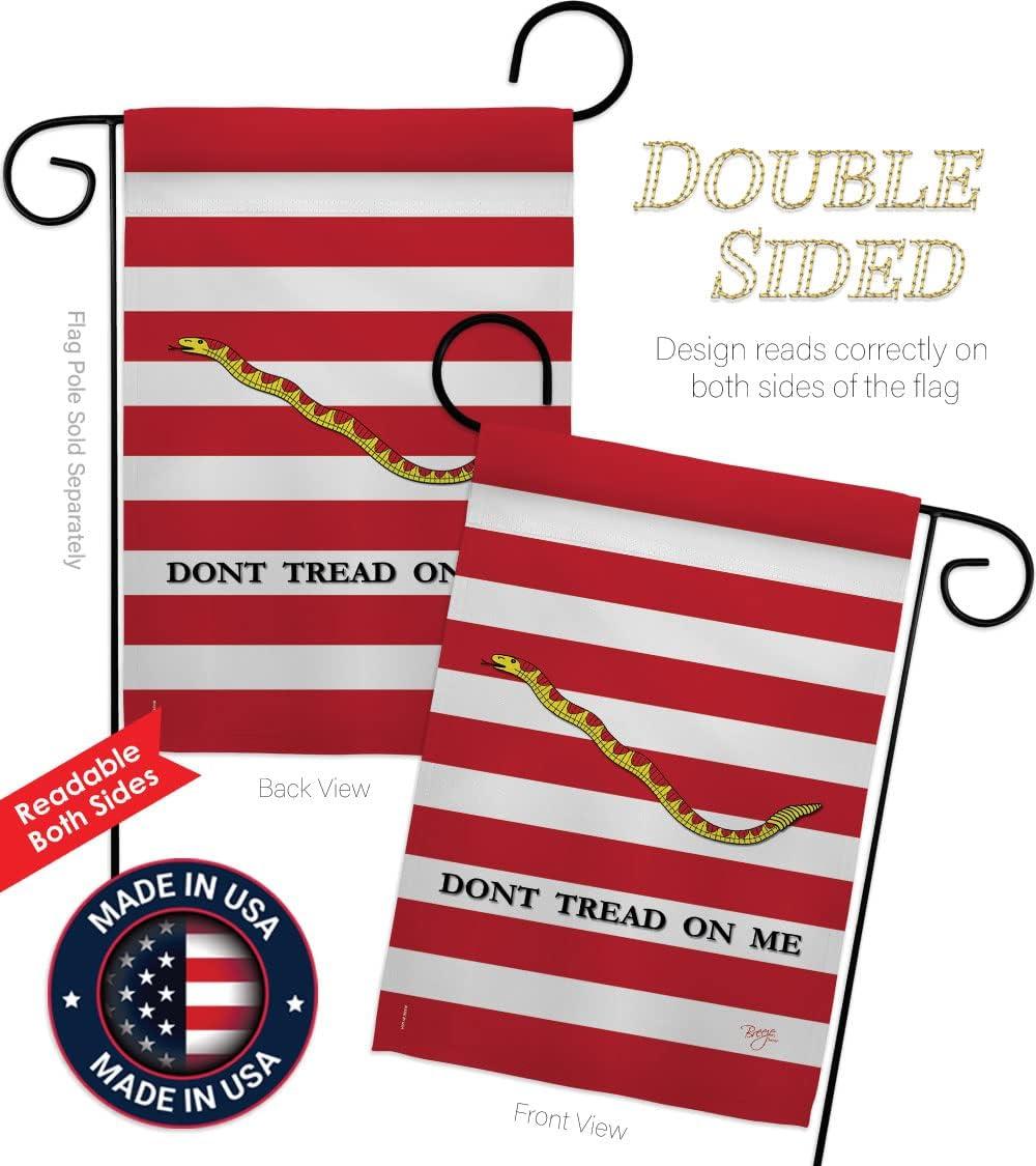 Breeze Decor Double Sided 18.5'' H x 13'' W Burlap Flag Set