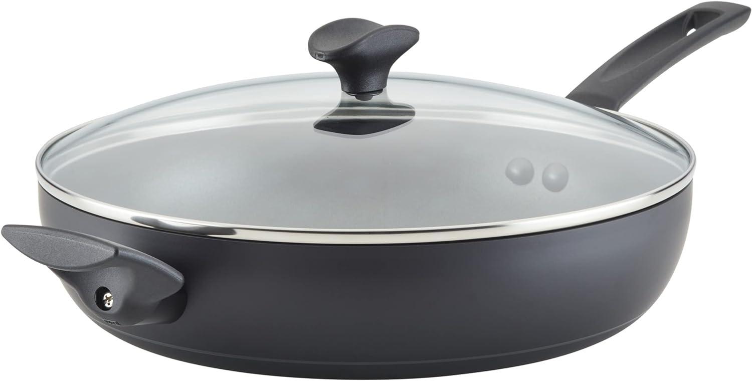 Farberware Farberware Power Base Aluminum Nonstick Everything Pan, 12.25-inch, Matte Black