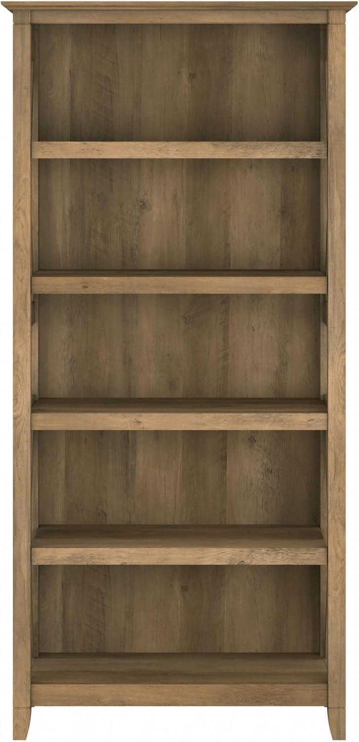 Bush Furniture Key West Tall 5 Shelf Bookcase, Reclaimed Pine