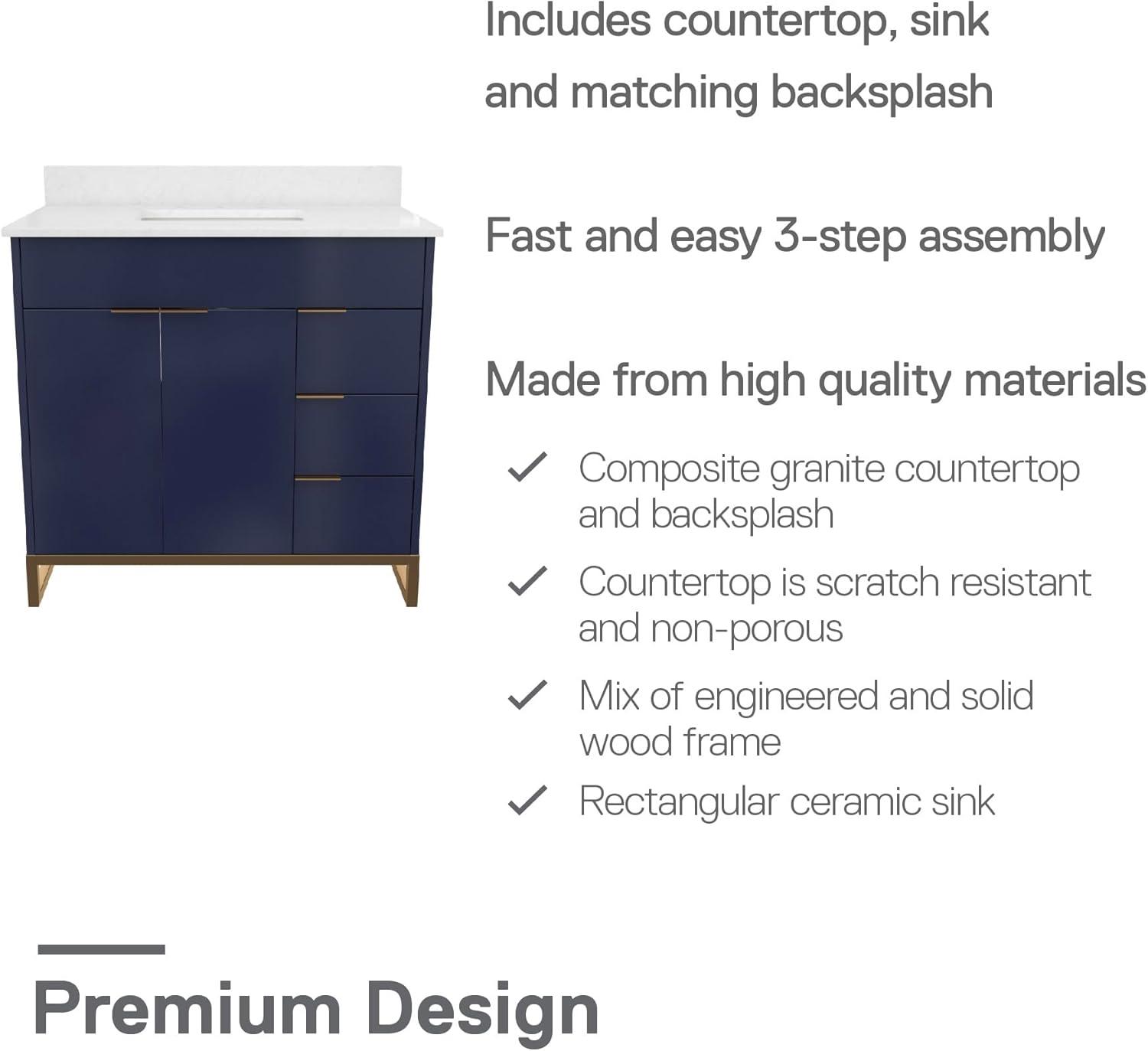 CosmoLiving by Cosmopolitan Leona 24” Bathroom Vanity