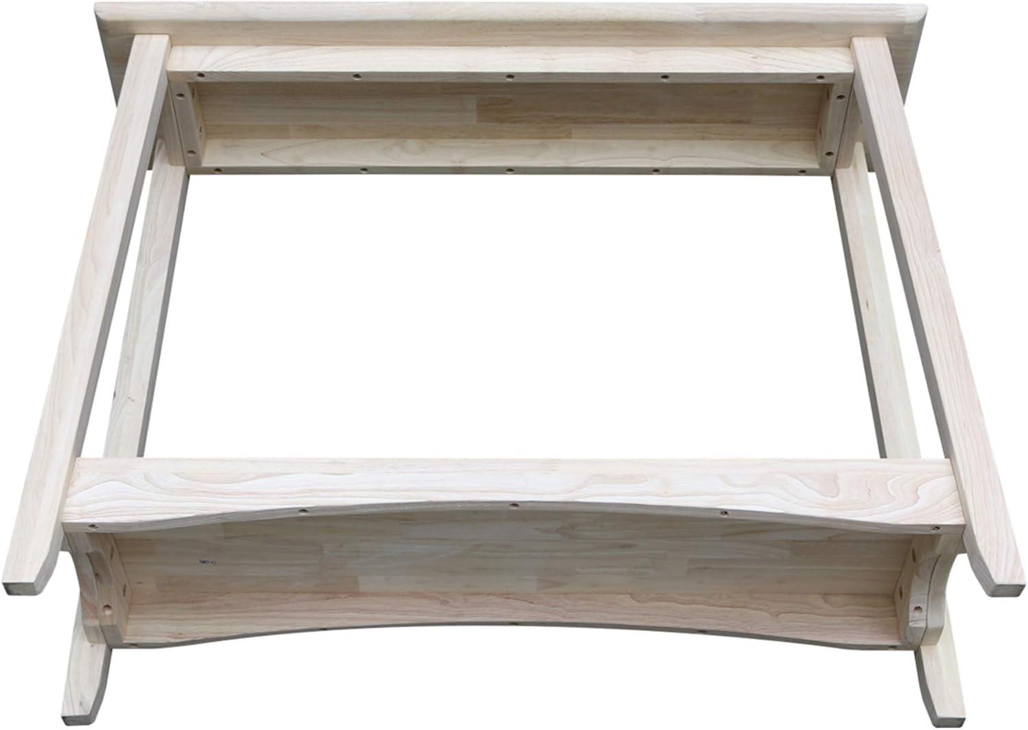 Shaker Console Table Unfinished - International Concepts: Solid Wood, Farmhouse Style, Entryway Storage