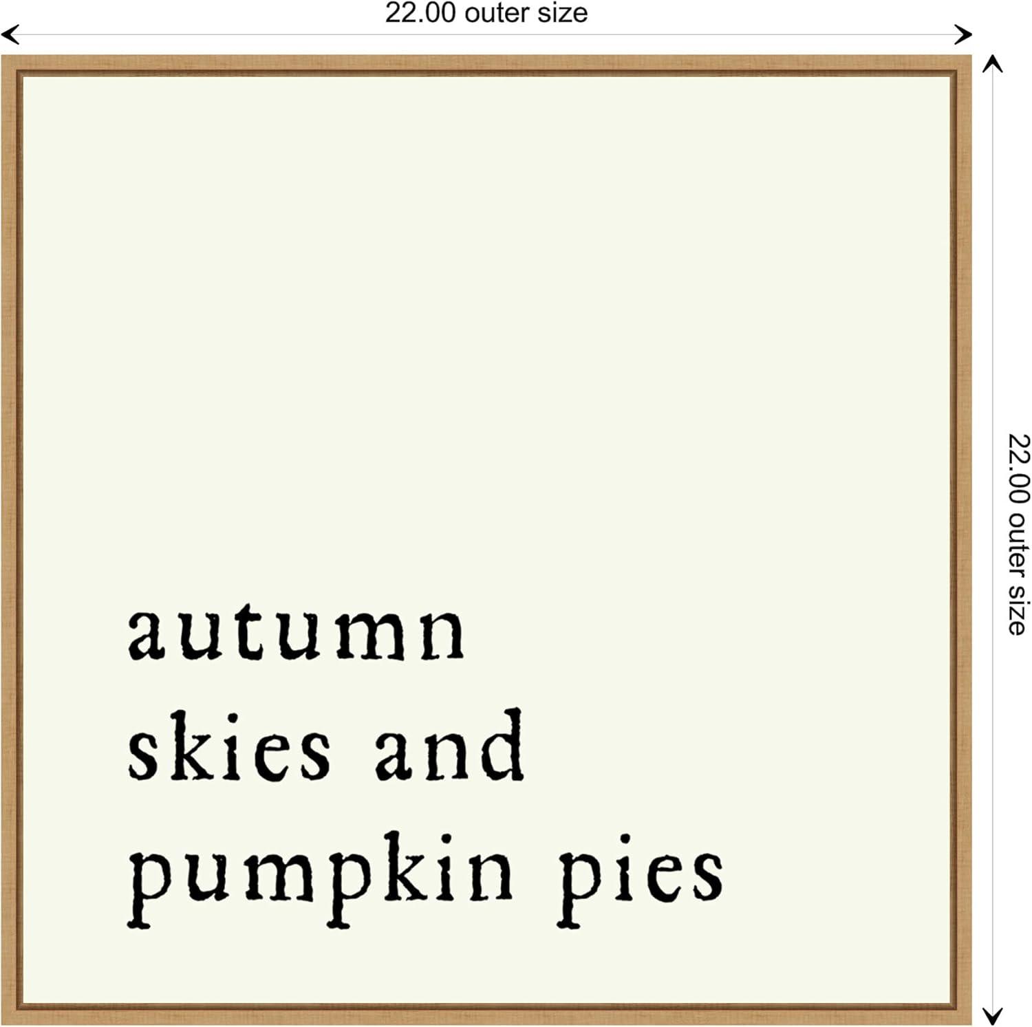 Amanti Art Autumn Skies Pumpkin Pies by Amanti Art Portfolio Canvas Wall Art Print Framed 22 x 22-in.