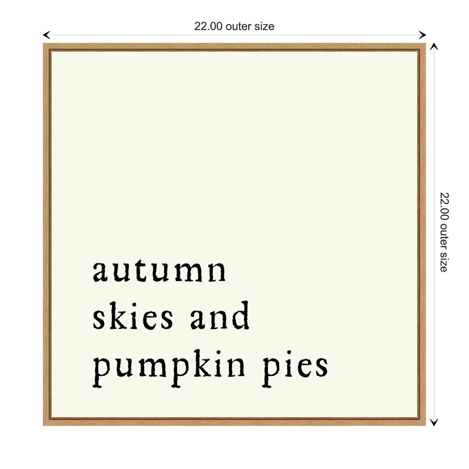 Amanti Art Autumn Skies Pumpkin Pies by Amanti Art Portfolio Canvas Wall Art Print Framed 22 x 22-in.