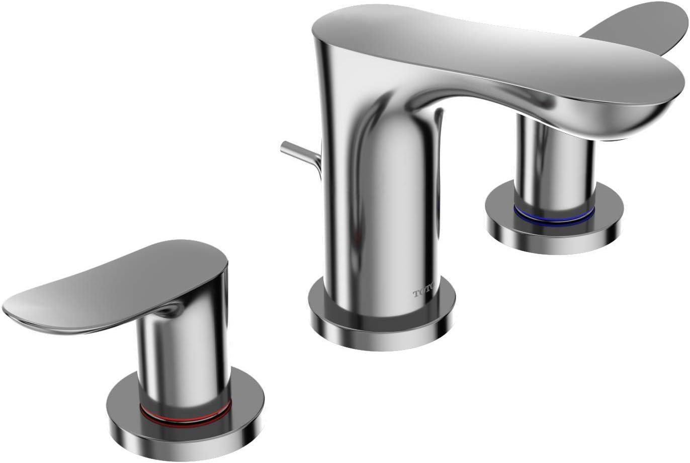 TOTO TLG01201U#CP Double Handle Bathroom Faucet with Drain Assembly