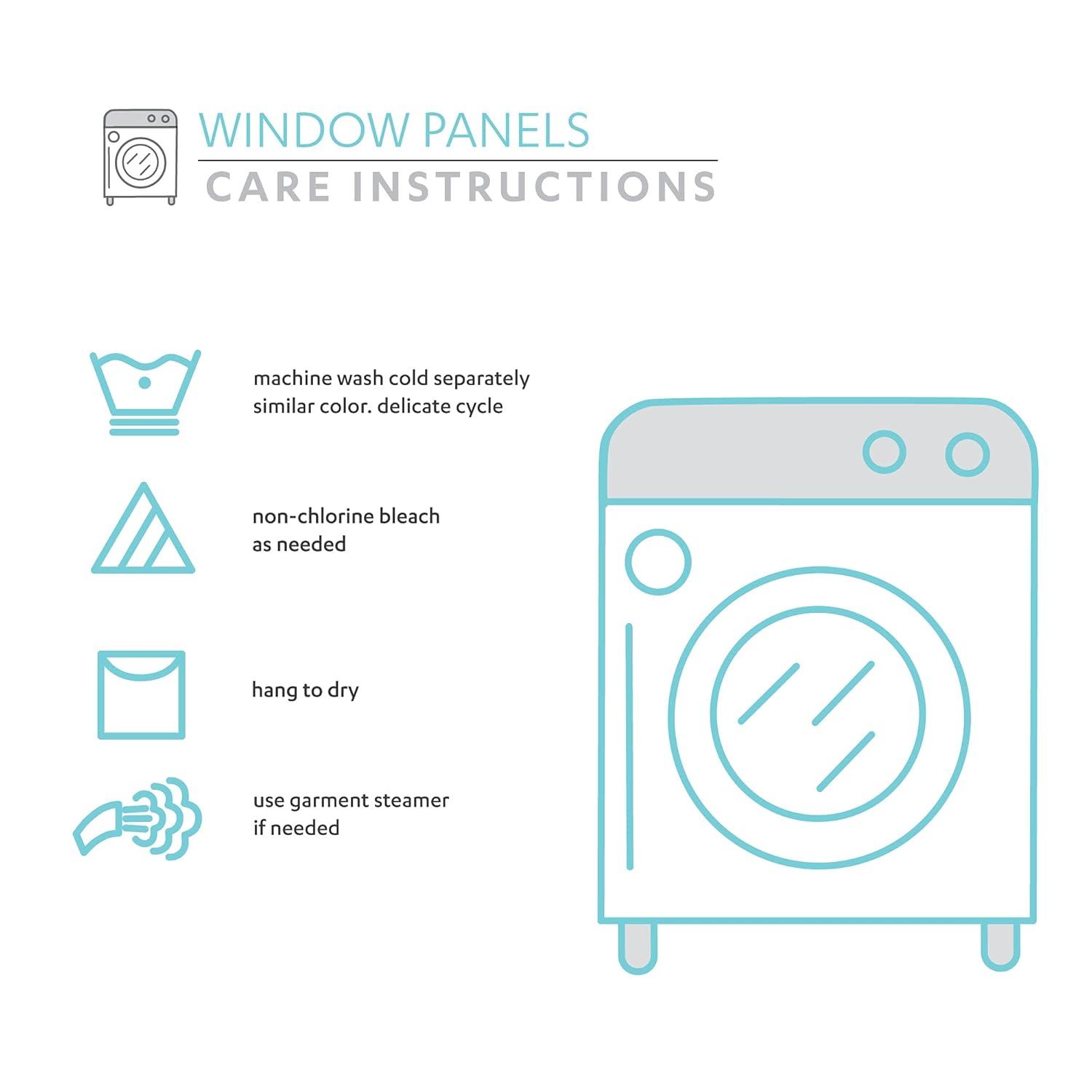 Lush Decor Zuri Floral Sheer Rod Pocket Curtain Panels (Set of 2)