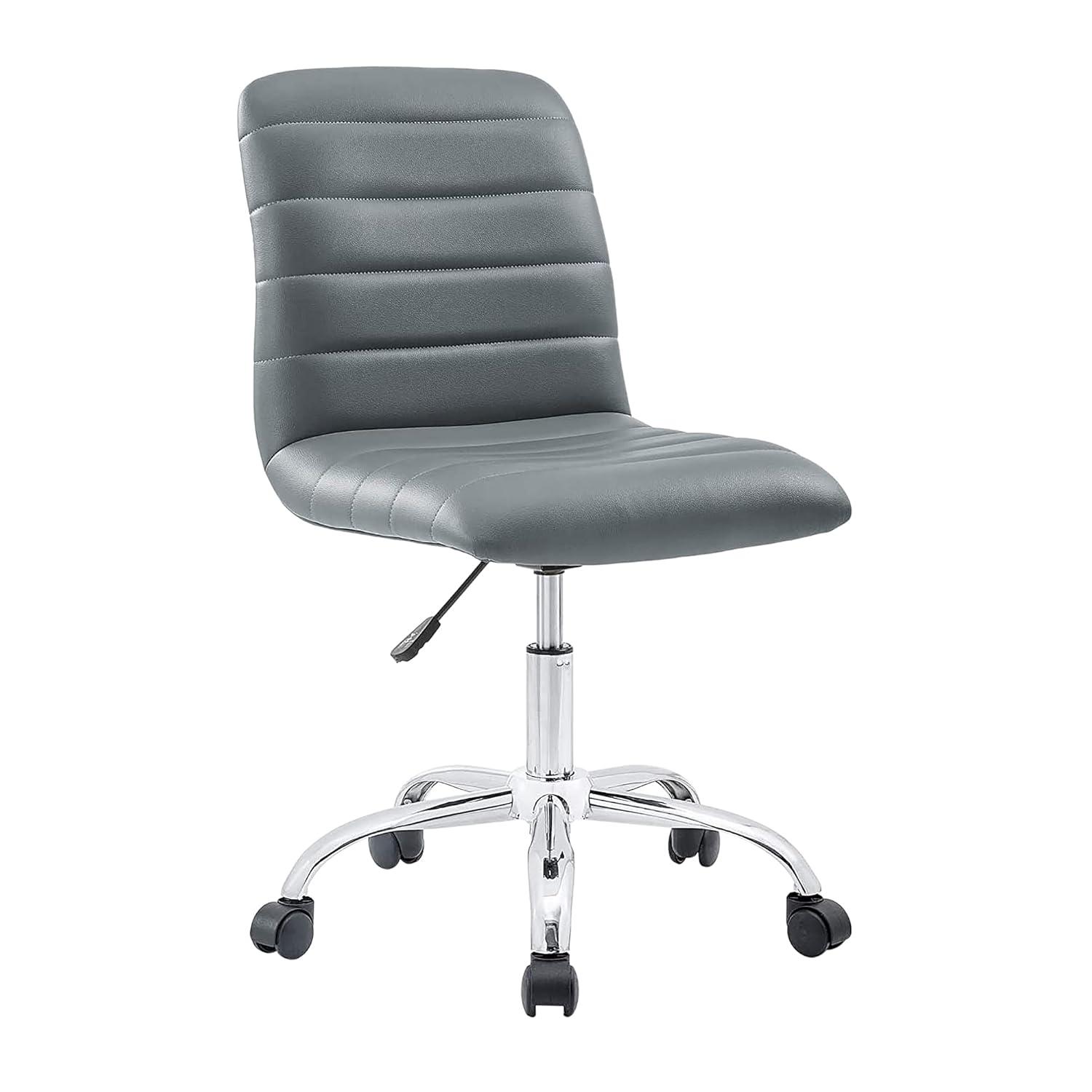 Modway Modway Ripple Armless Mid Back Vinyl Office Chair