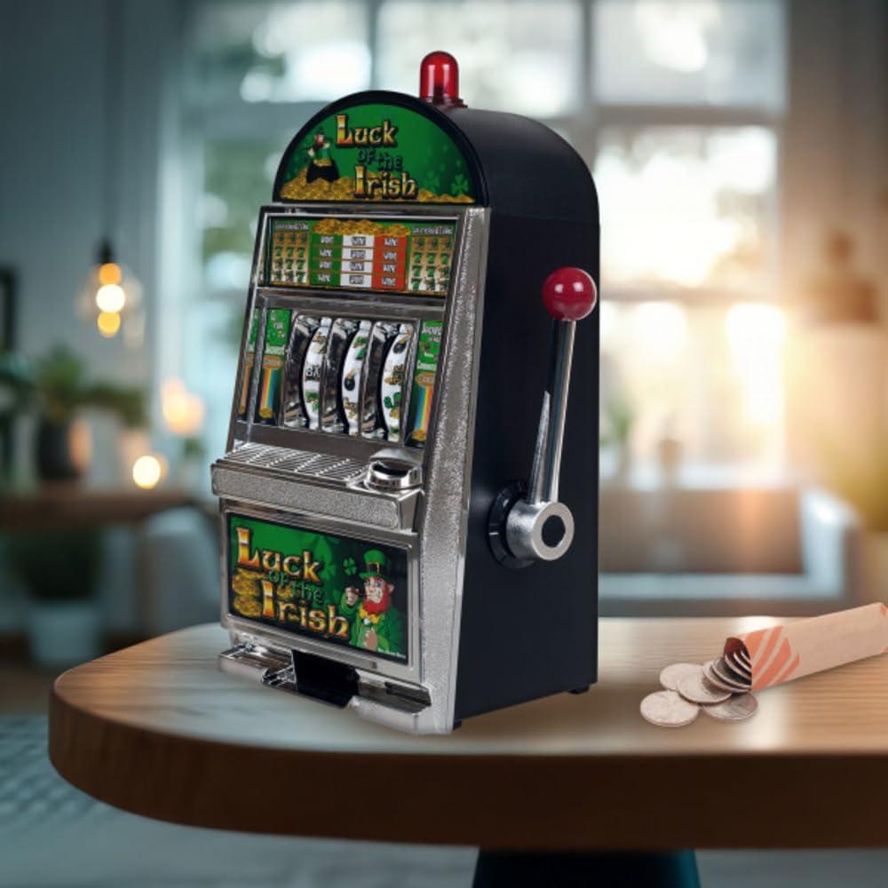 Luck of the Irish 15" Slot Machine Bank with Flashing Lights