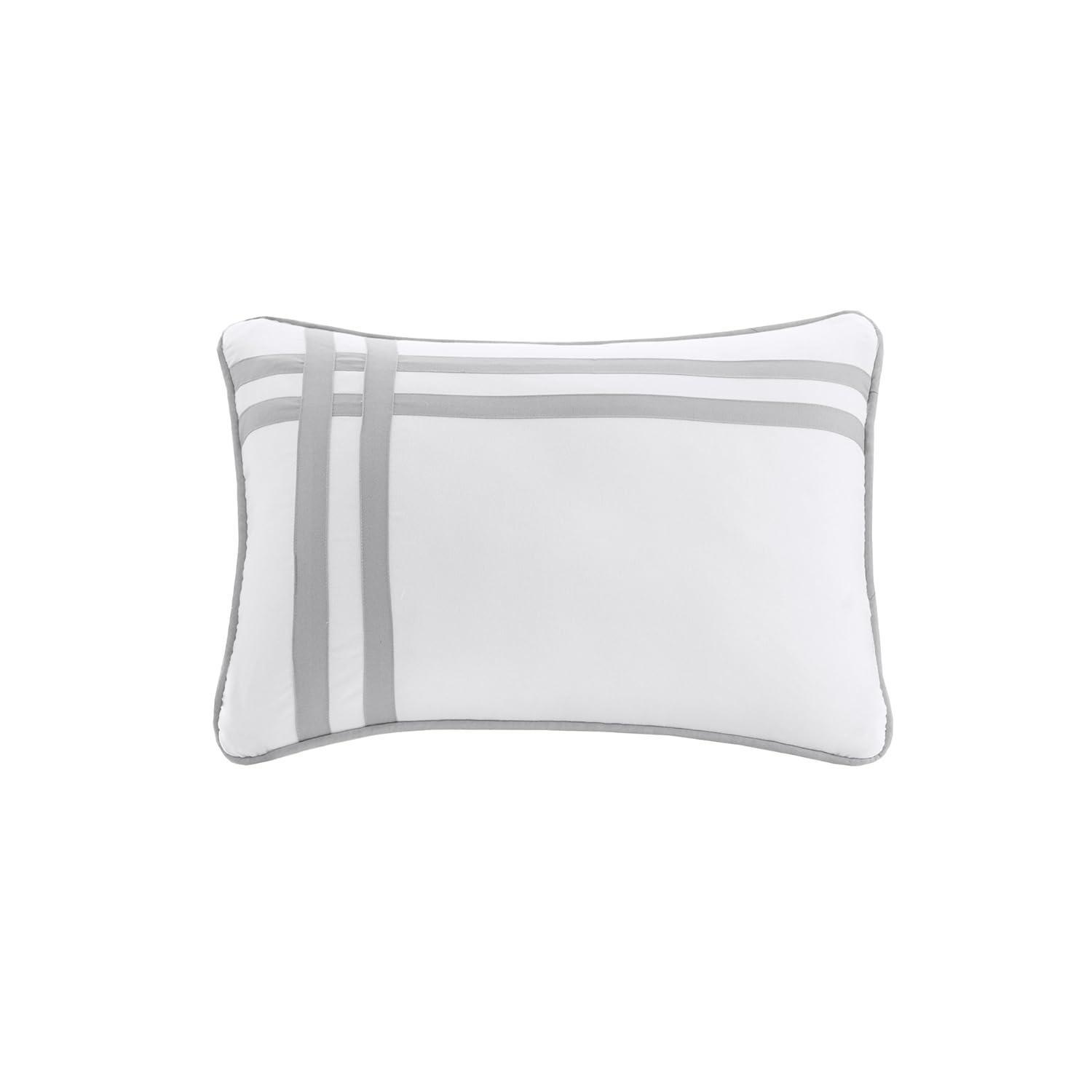 Comfort Spaces Malcom Textured Print Reversible Comforters for Full/Queen Beds, Gray