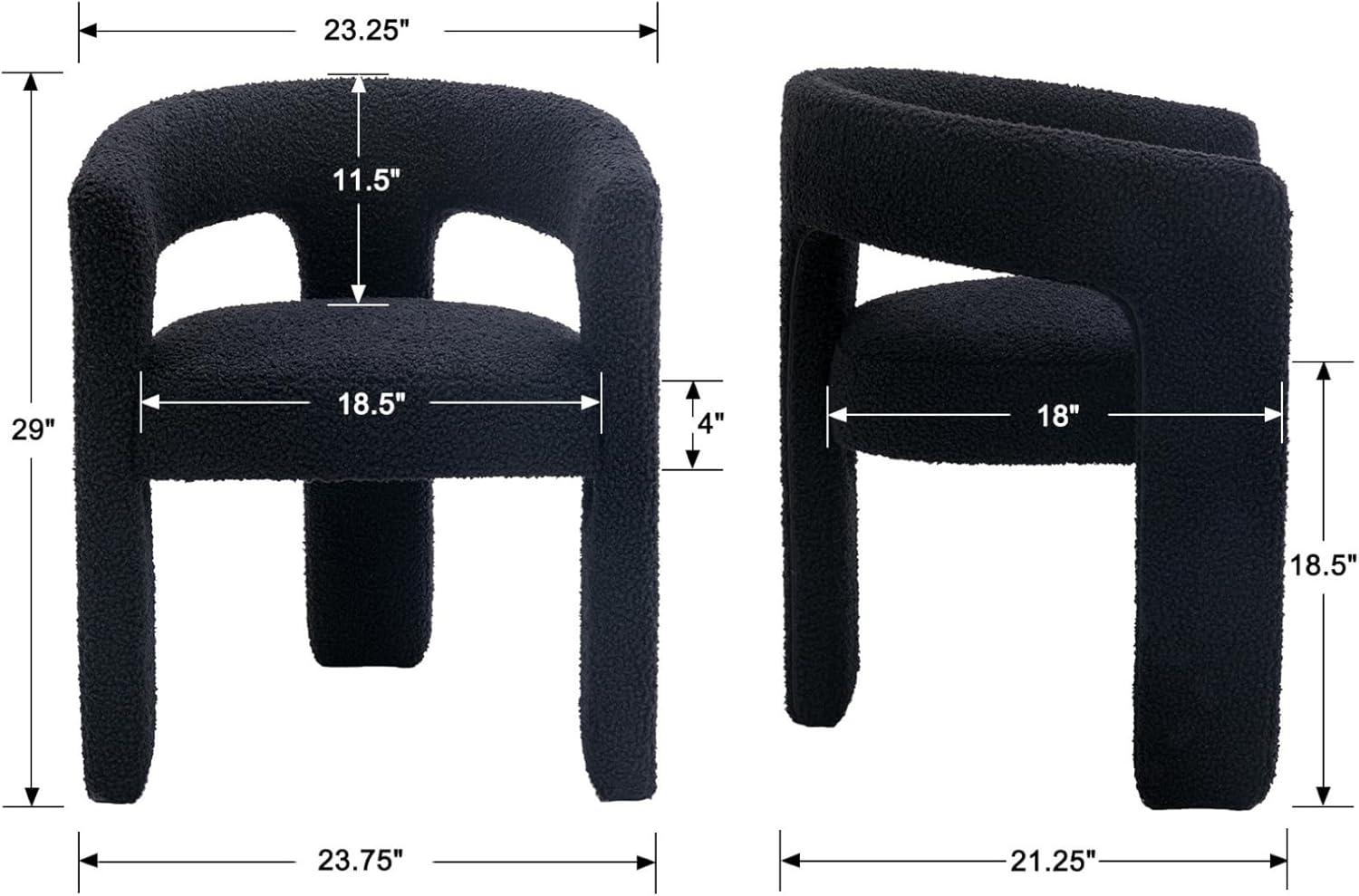 wahson office chair Modern Dining Chairs Barrel Dining Chair Upholstered Dining Room Chair with Arm Comfy Accent Side Chair for Dining Room/Living Room (Set of 2)