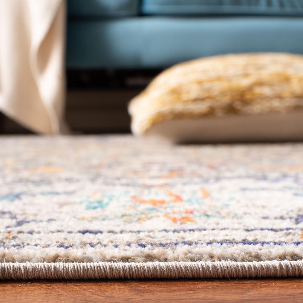 Madison MAD447 Power Loomed Indoor Area Rug - Grey/Light Blue - 5'3"x7'6" - Safavieh