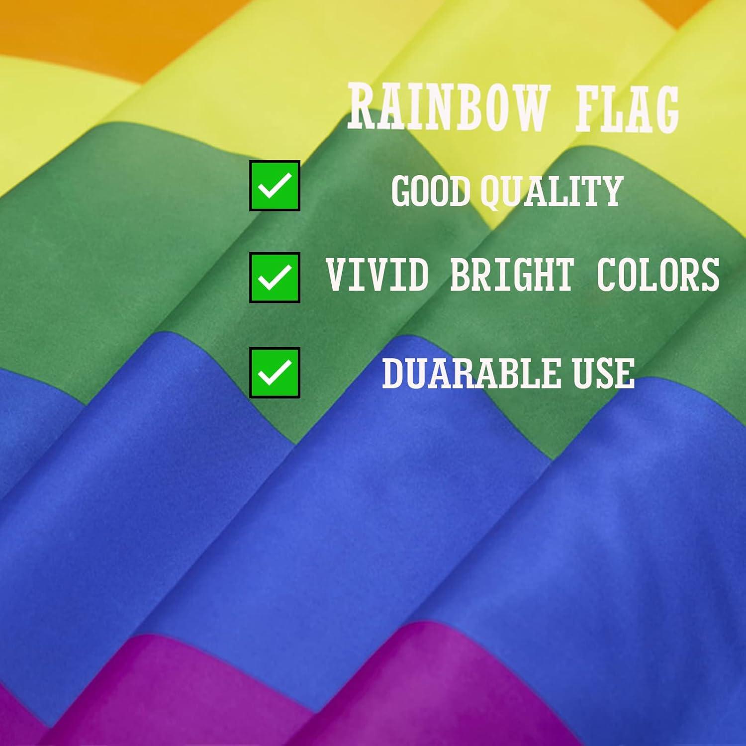 Progress Pride Rainbow Flag 2x3ft- LGBT Community Gay Pride Lesbian Transgender Bisexual Flags Banner UV Fade Resistant for Indoor Outdoor (Progress Flag 2x3ft)