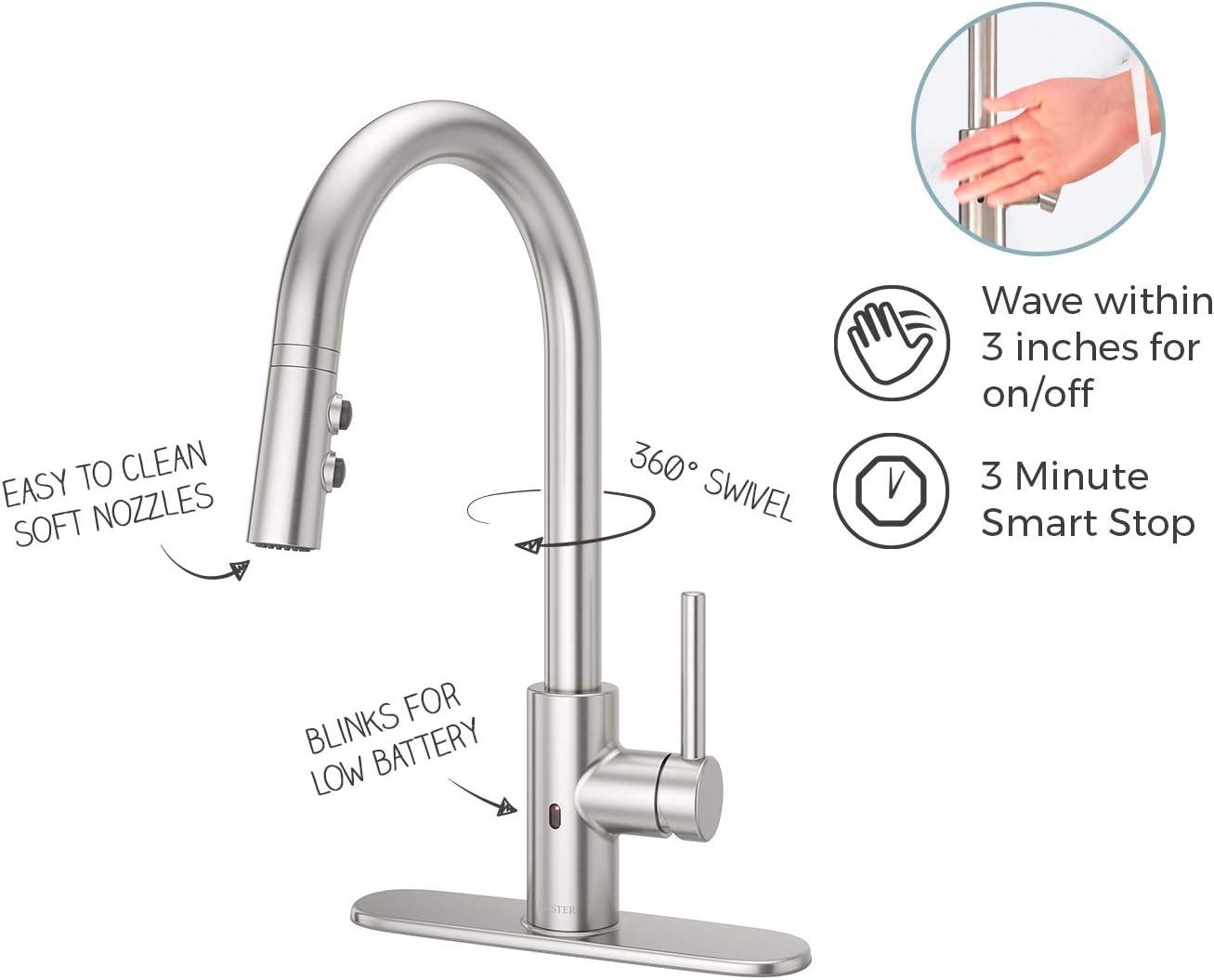 Stellen Pull Down Touchless Single Handle Kitchen Faucet