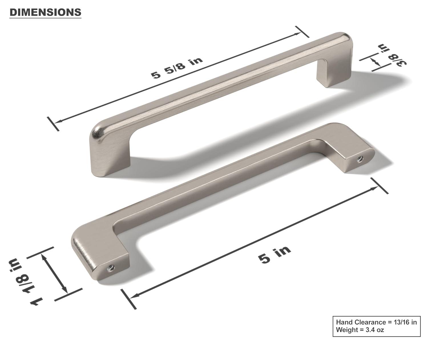 Hickory Hardware H076702-CH-10B 128 mm CC Forge Cabinet Pull, Polished Chrome - Pack of 10