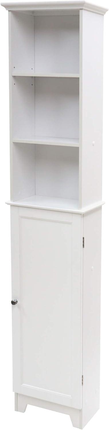 Redmon Shaker Style Tall Floor Shelf with Lower Cabinet