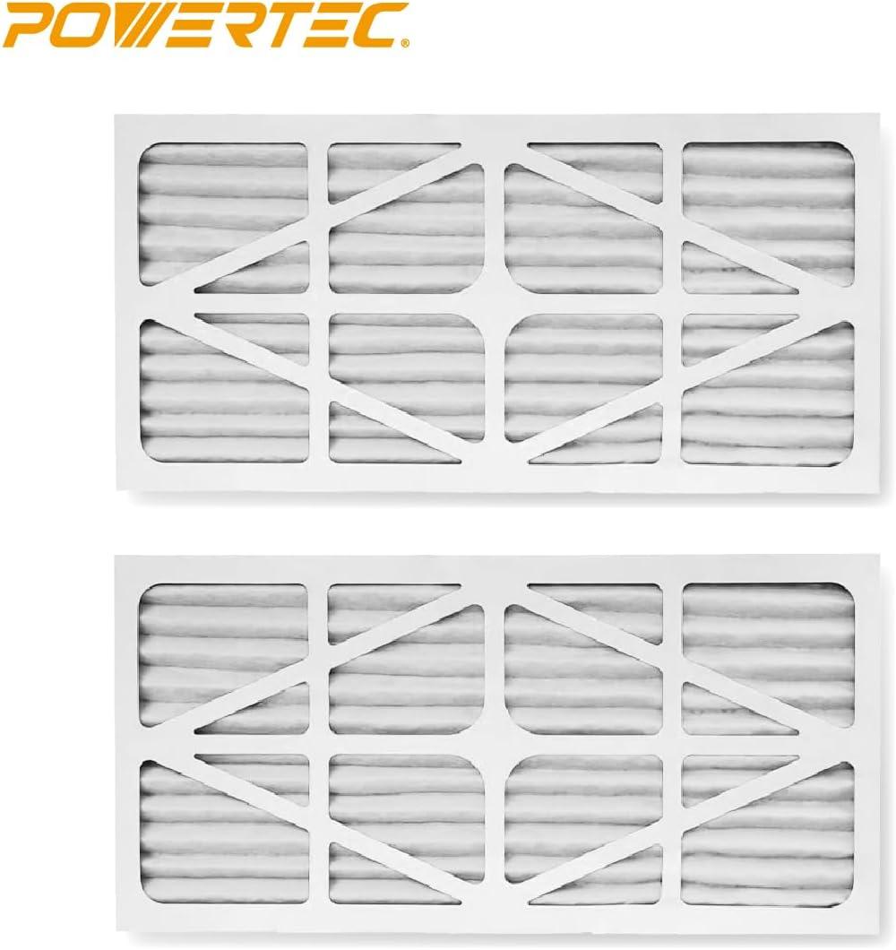 POWERTEC 5-Micron White Air Filtration Replacement Filters, 2-Pack