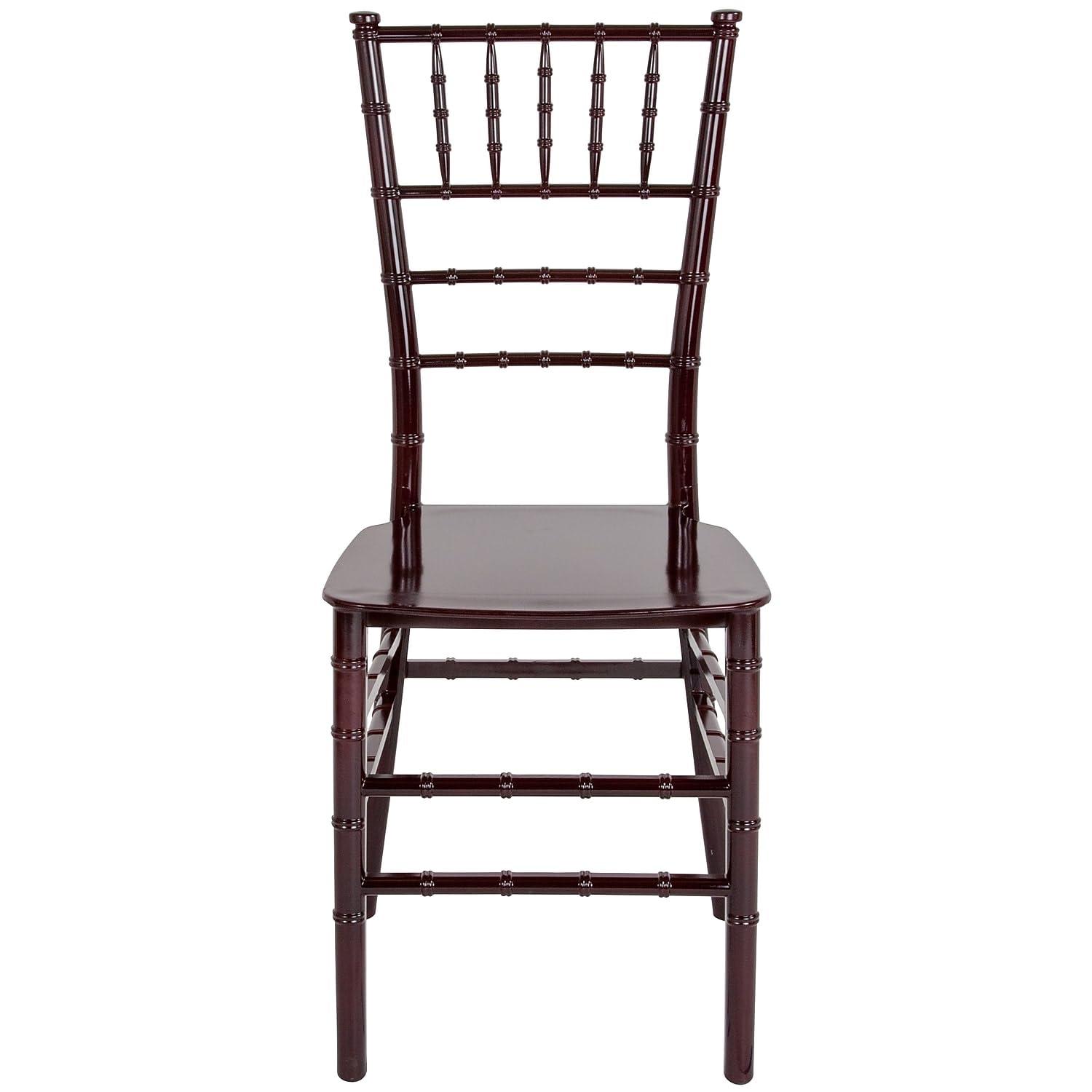 Flash Furniture 2 Pk. HERCULES Series Mahogany Resin Stacking Chiavari Chair