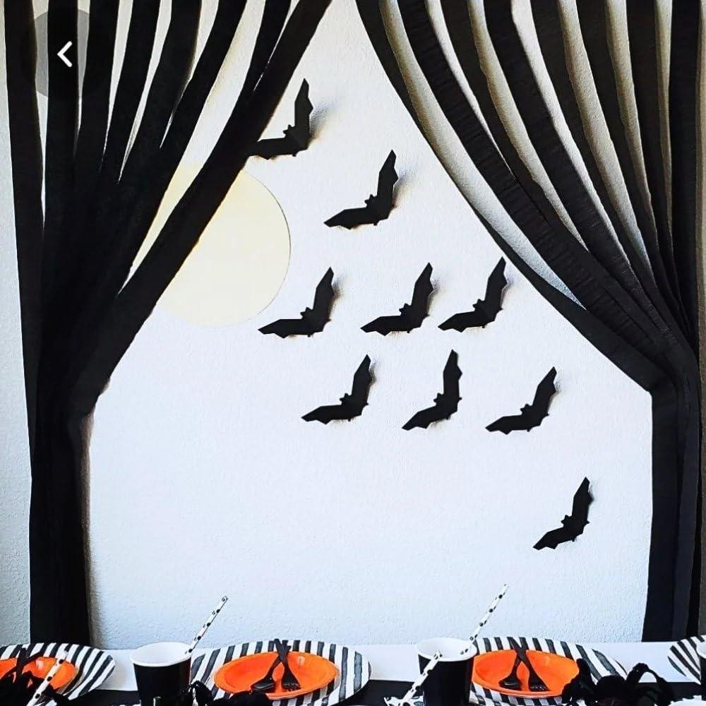Unique Industries Black Solid Print Birthday Party Streamers, 1.75"x 81'