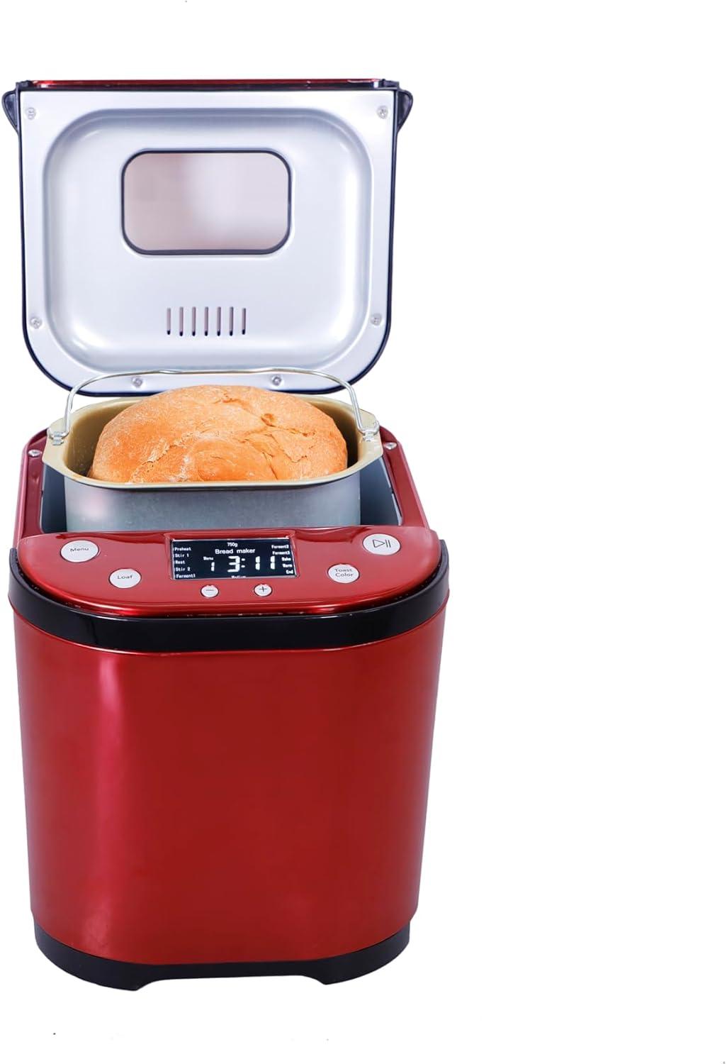 CULINARY CHEF Automatic Bread Maker, Red