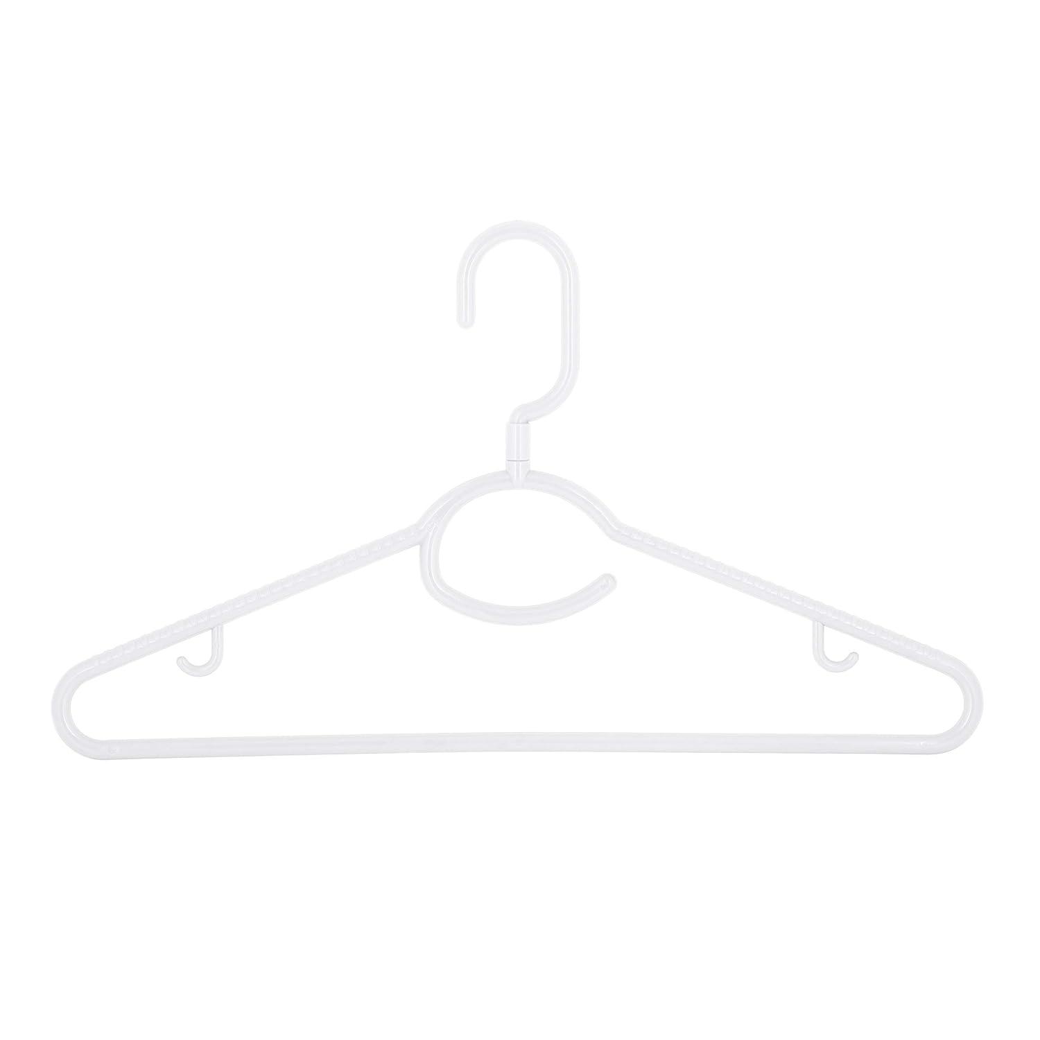 Laundry 360 Woolite Plastic Standard Hanger for Dress/Shirt/Sweater (Set of 5)