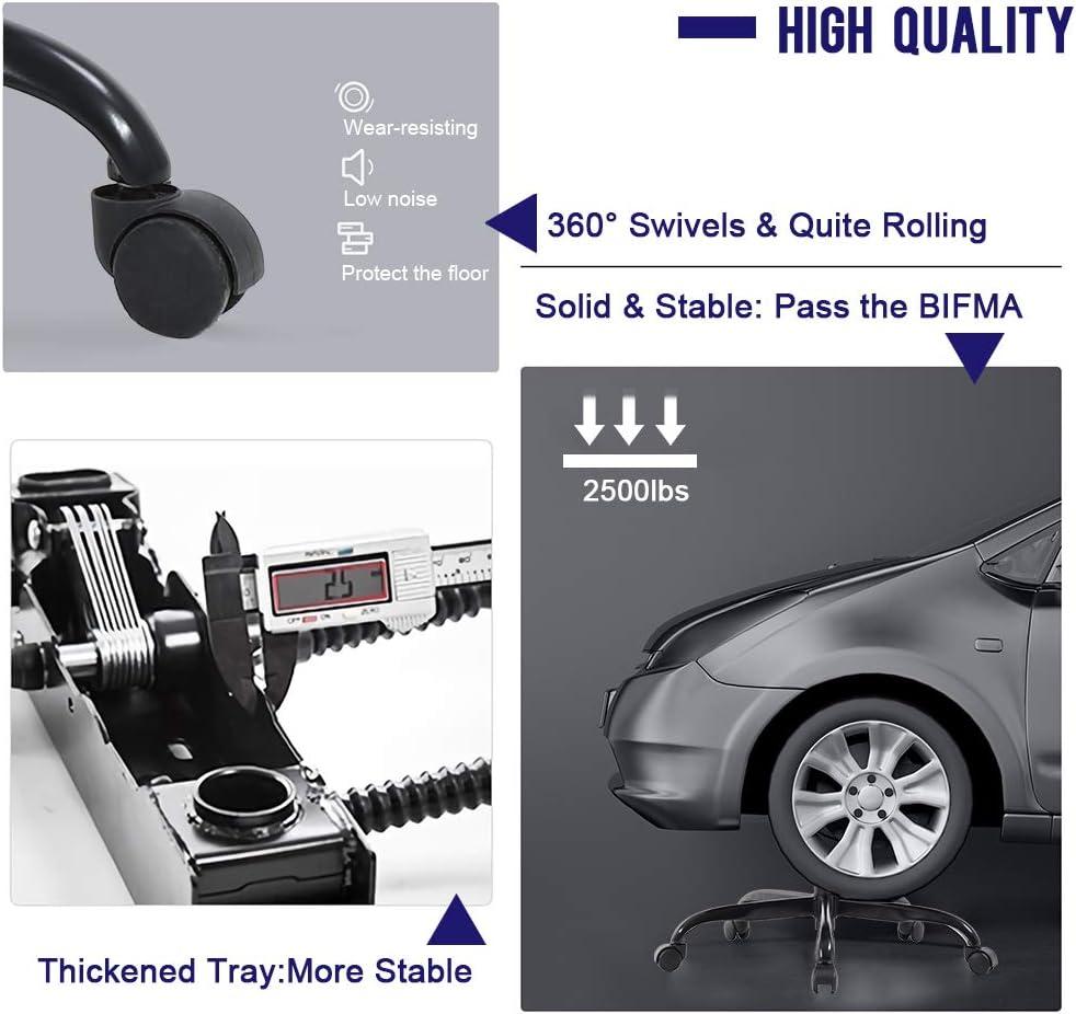 FDW Office Chair Gaming Chair Desk Chair Executive Chair with Lumbar Support Adjustable Stool Swivel Rolling Computer Chair,White