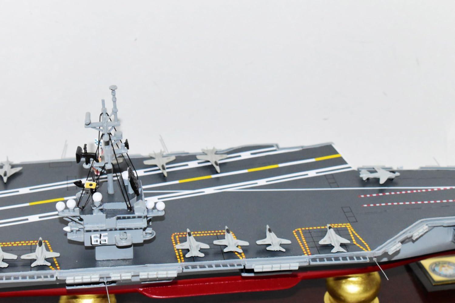 USS Enterprise (CVN-65) Aircraft Carrier Model - 24 inch,Navy,Scale Model,Mahogany,Enterprise Class