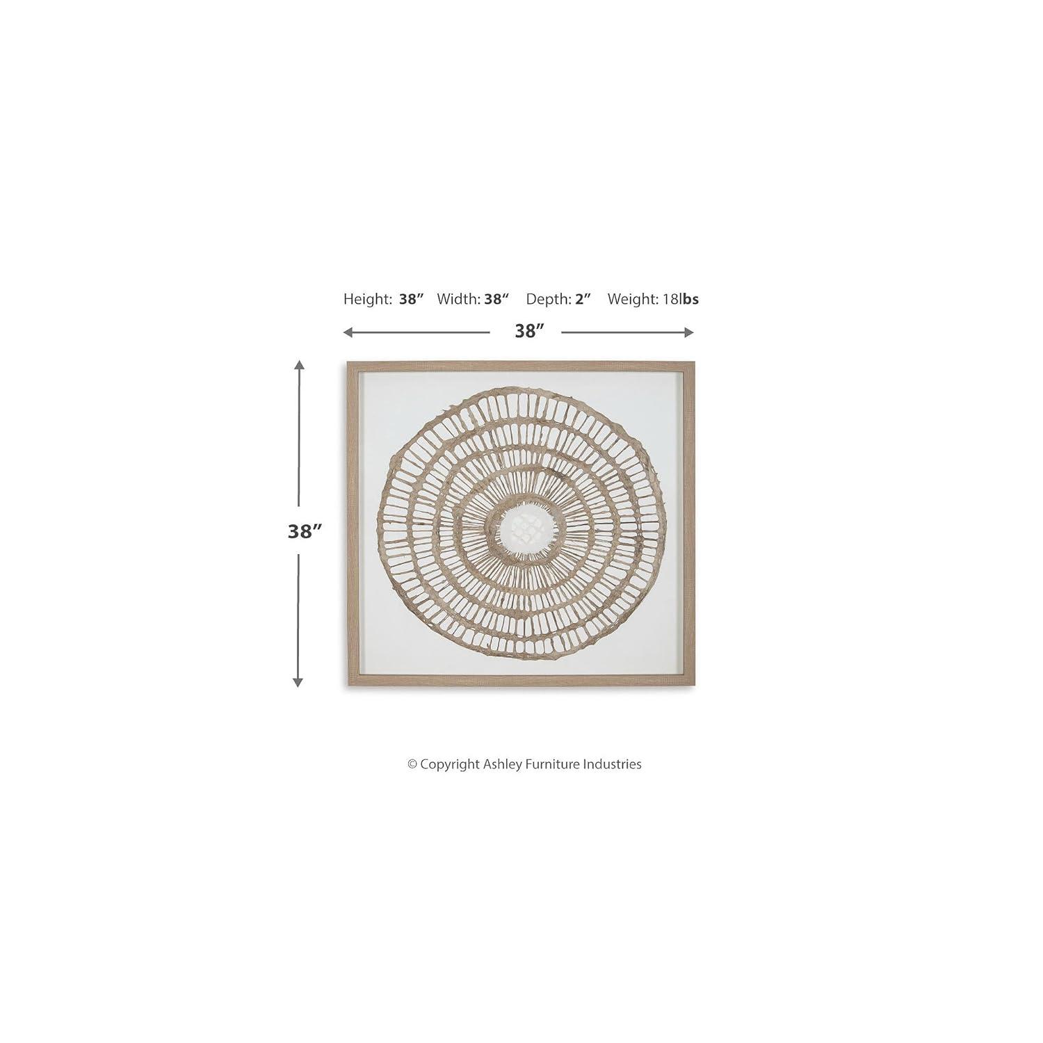 Signature Design by Ashley Brockham Bohemian Framed Geometric Wall Sculpture