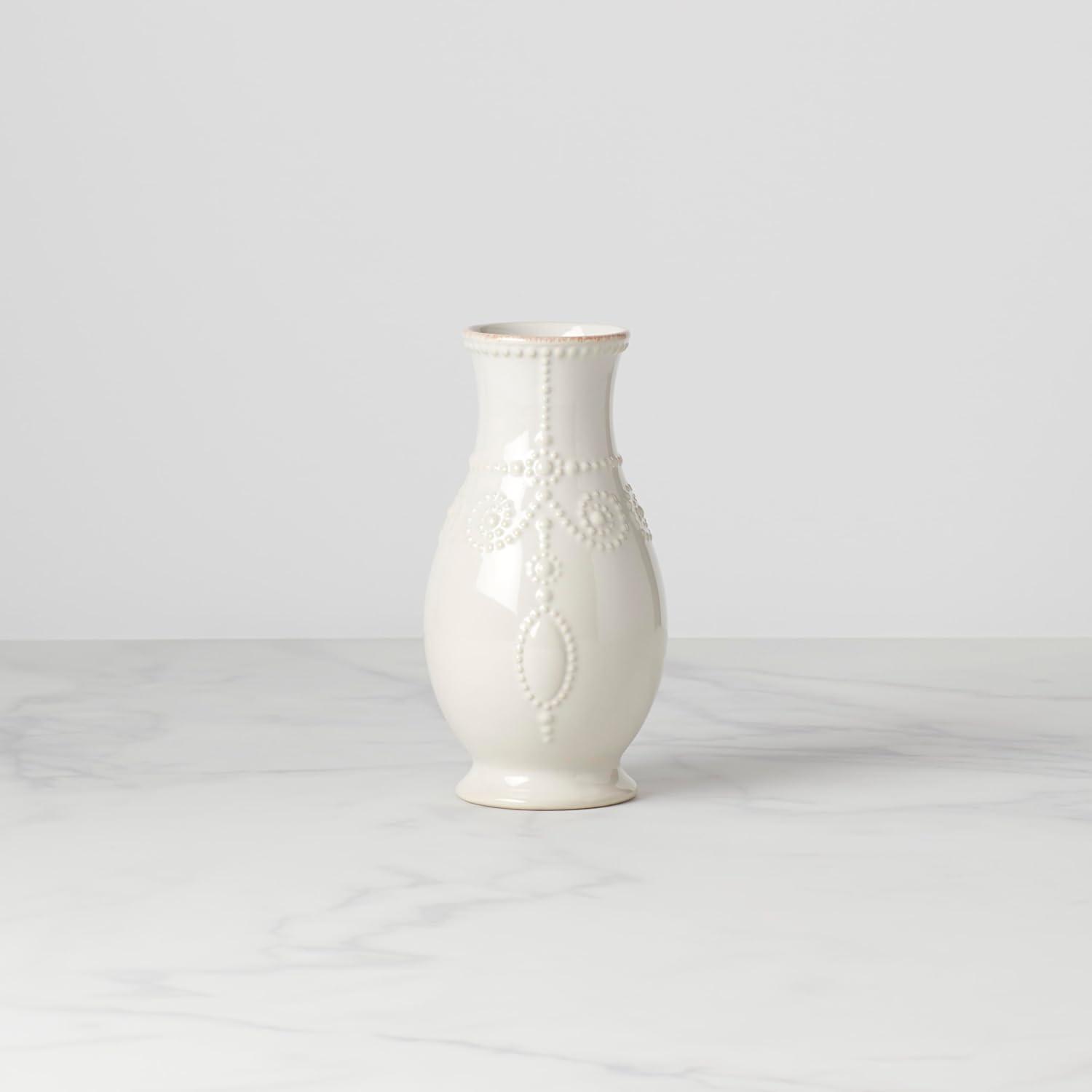 Lenox French Perle Giftware White 8" Fluted Vase