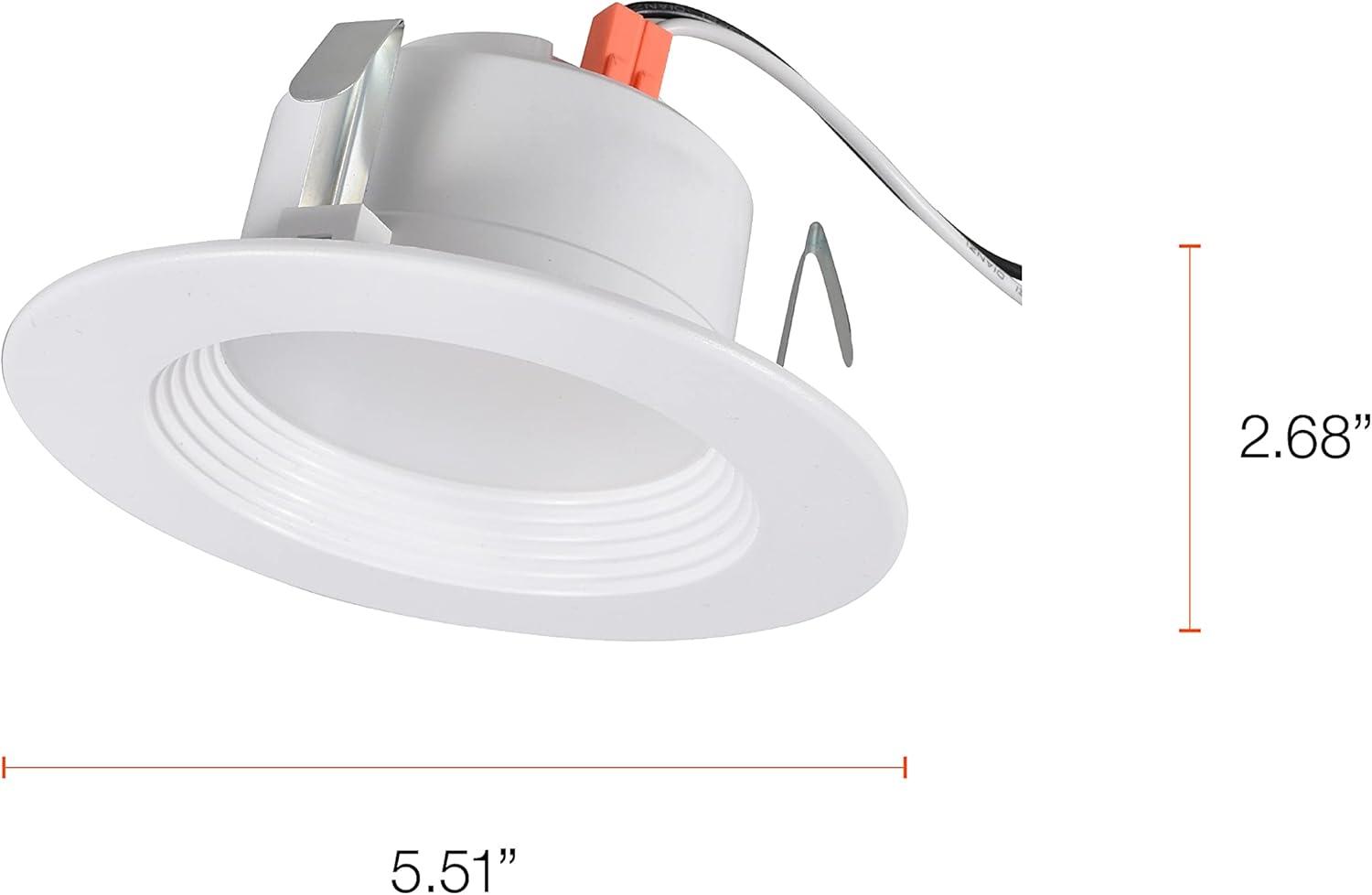 SYLVANIA LED 4" Recessed Lights, 600 Lumen, Dimmable 3000K, 4 Pk