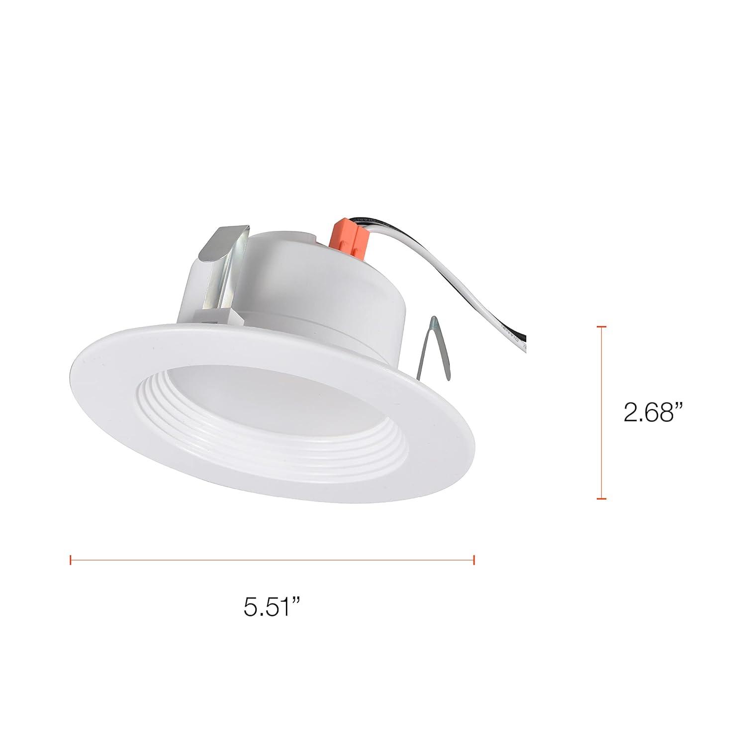 SYLVANIA LED 4" Recessed Lights, 600 Lumen, Dimmable 3000K, 4 Pk