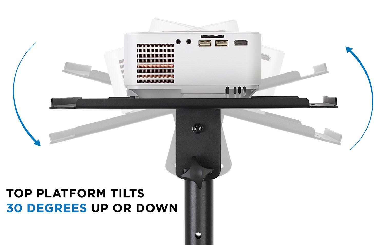 Mount-it Mount-It! Mobile Projector and Laptop Stand with 2 Shelves, Rolling Cart