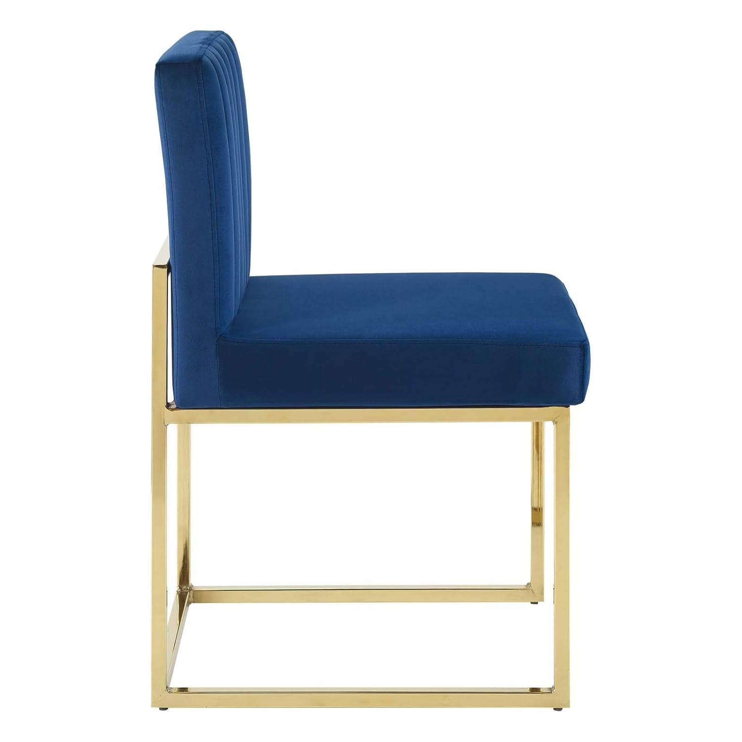 Modway Carriage Channel Tufted Sled Base Performance Velvet Dining Chair