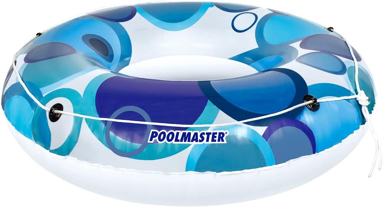 Oversized Multicolor Vinyl Pool Tube with Bright Circles
