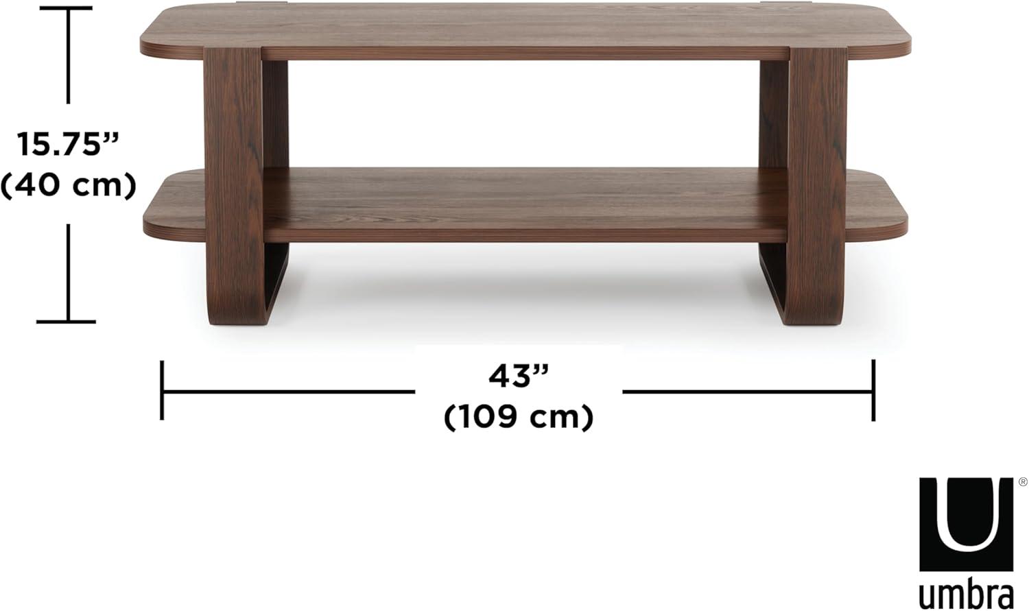 Aged Walnut Bellwood Rectangular Coffee Table with Storage