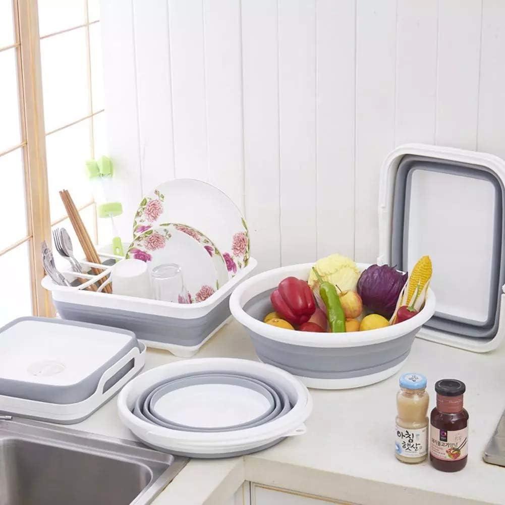 Collapsible Dish Rack Storage Rack Cutlery Rack Space Saving for Kitchen counter RV Campers Travel Trailer