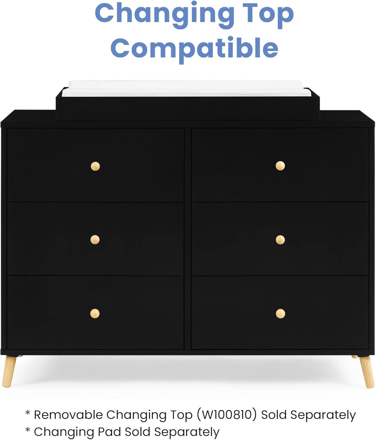 Ebony and Natural 6-Drawer Horizontal Dresser