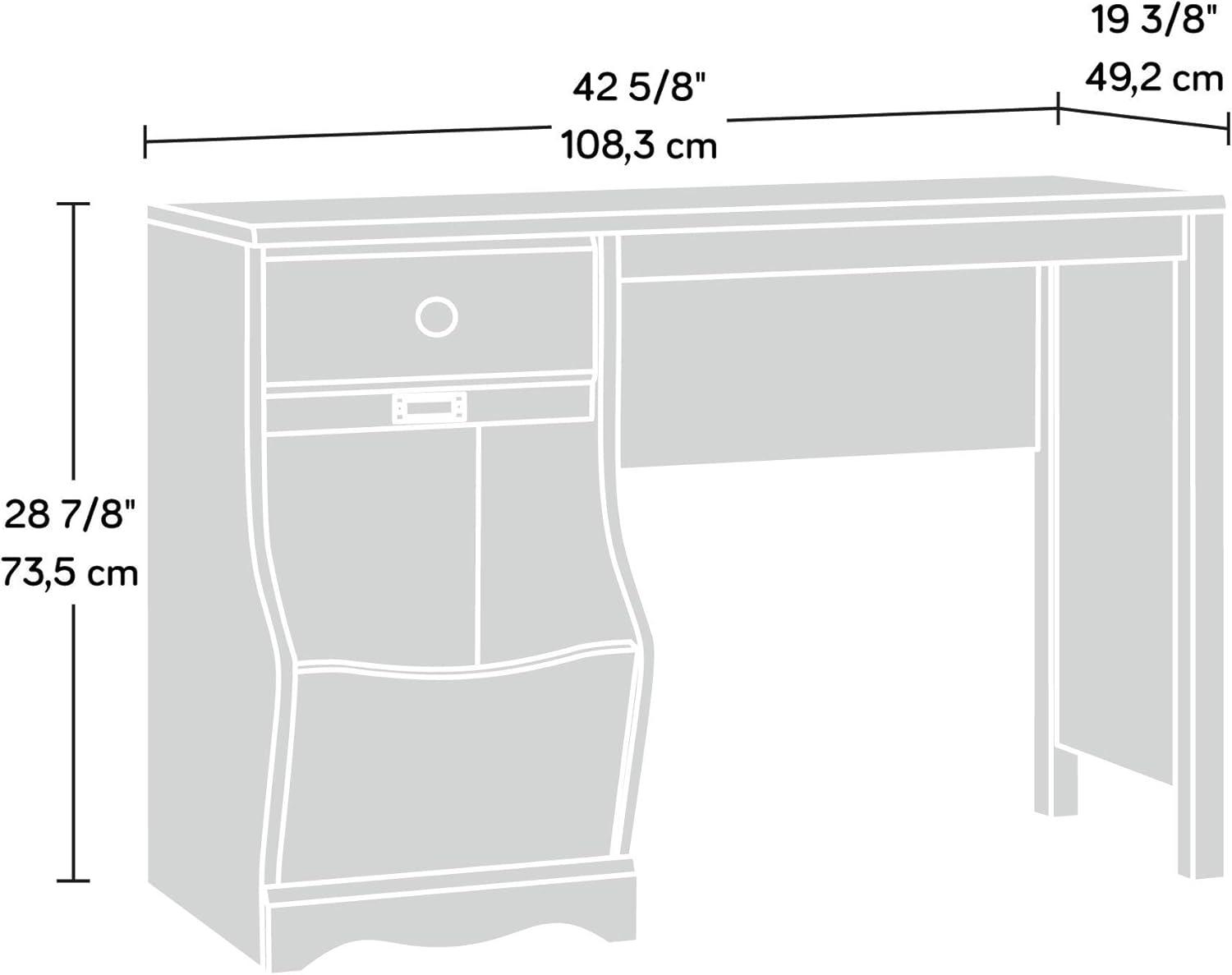 Soft White Versatile Child's Desk with Storage Drawer and Bin