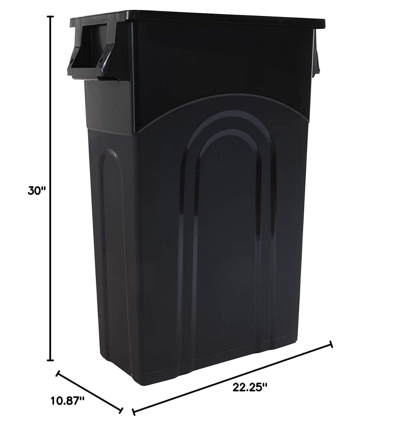 United Solutions United Solutions Highboy Waste Container, 23 Gal, 2 Pack, Space Saving