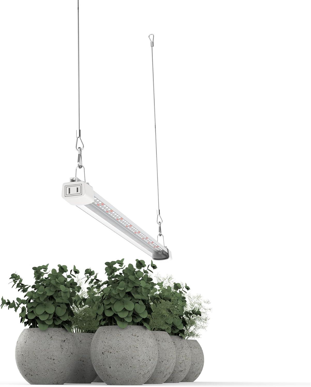 Slim White Plastic LED Grow Light for Indoor Plants