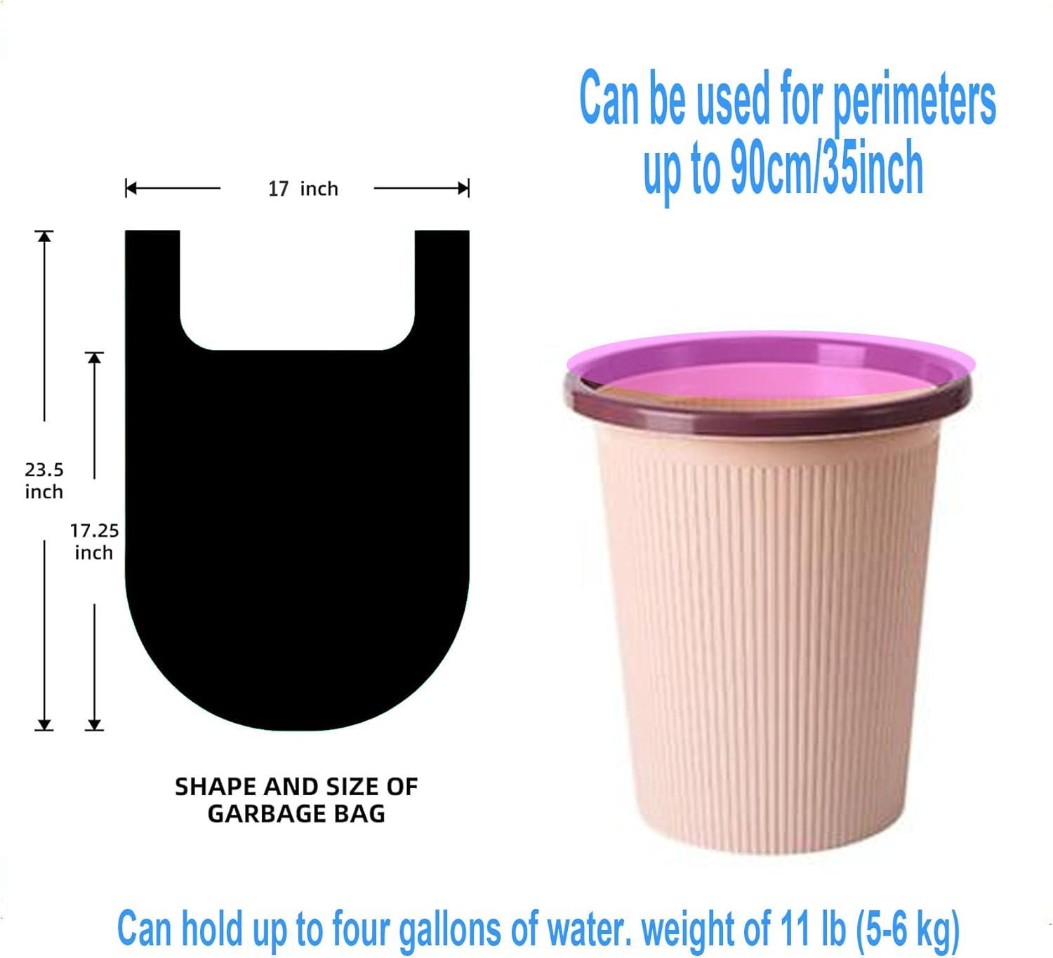 Small Trash Bags,5 Rolls 46x60 Cm 100 PCS 4 Gallon Garbage Bags, For Kitchen Bathroom Bedroom Office Use