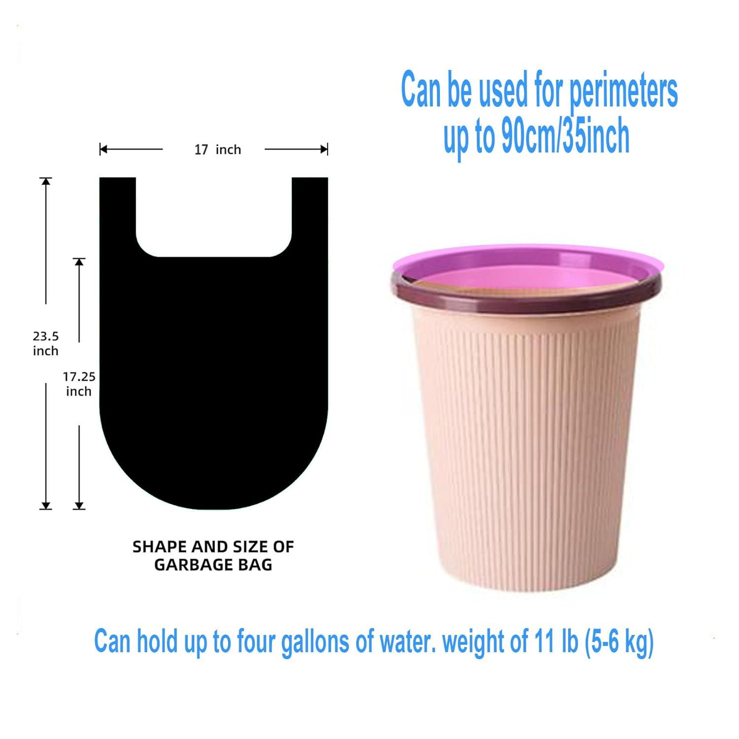 Small Trash Bags,5 Rolls 46x60 Cm 100 PCS 4 Gallon Garbage Bags, For Kitchen Bathroom Bedroom Office Use