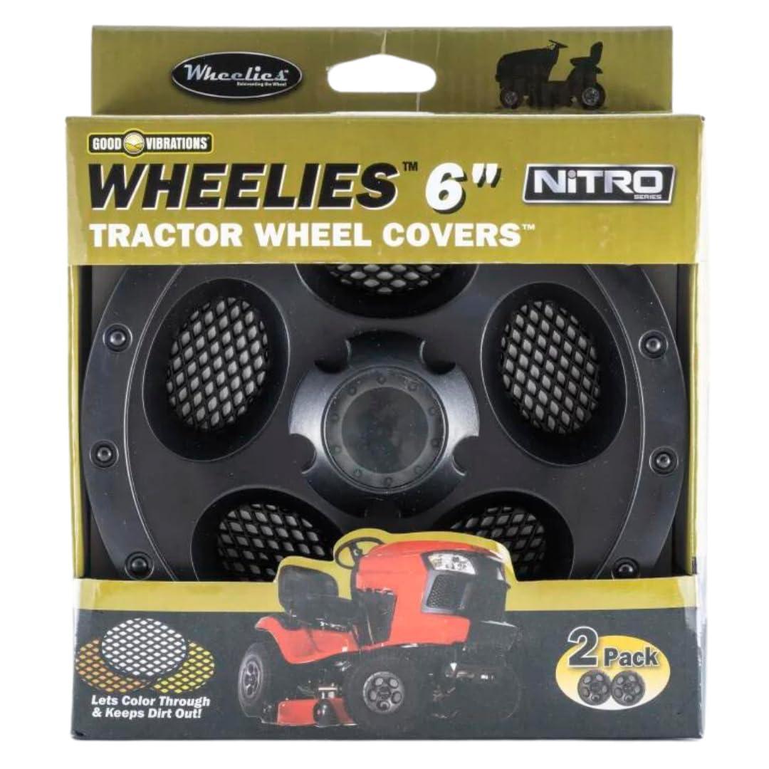 Good Vibrations - Wheelies - 6" Tractor Wheel Cover Set - Black
