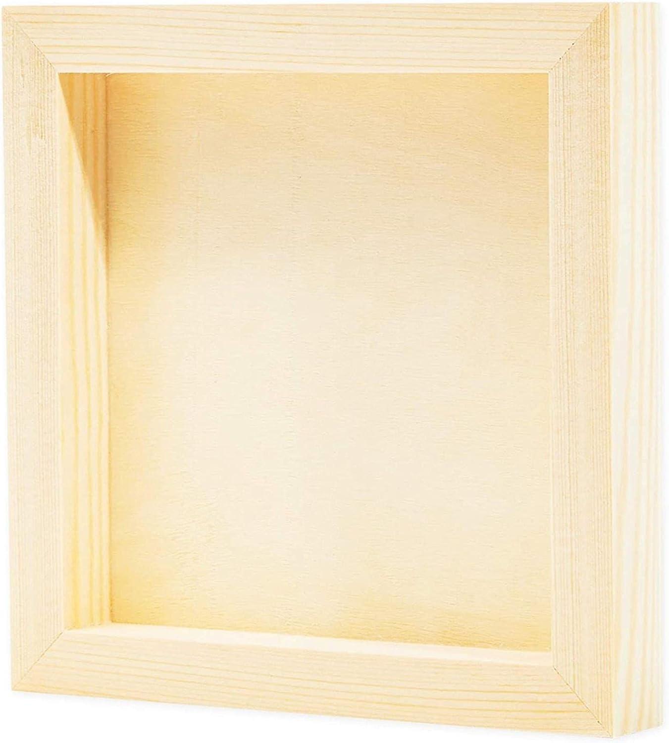 Bright Creations 6 Pack Unfinished Wood Canvas Boards for Painting, 6x6 Square Wooden Panels for Crafts