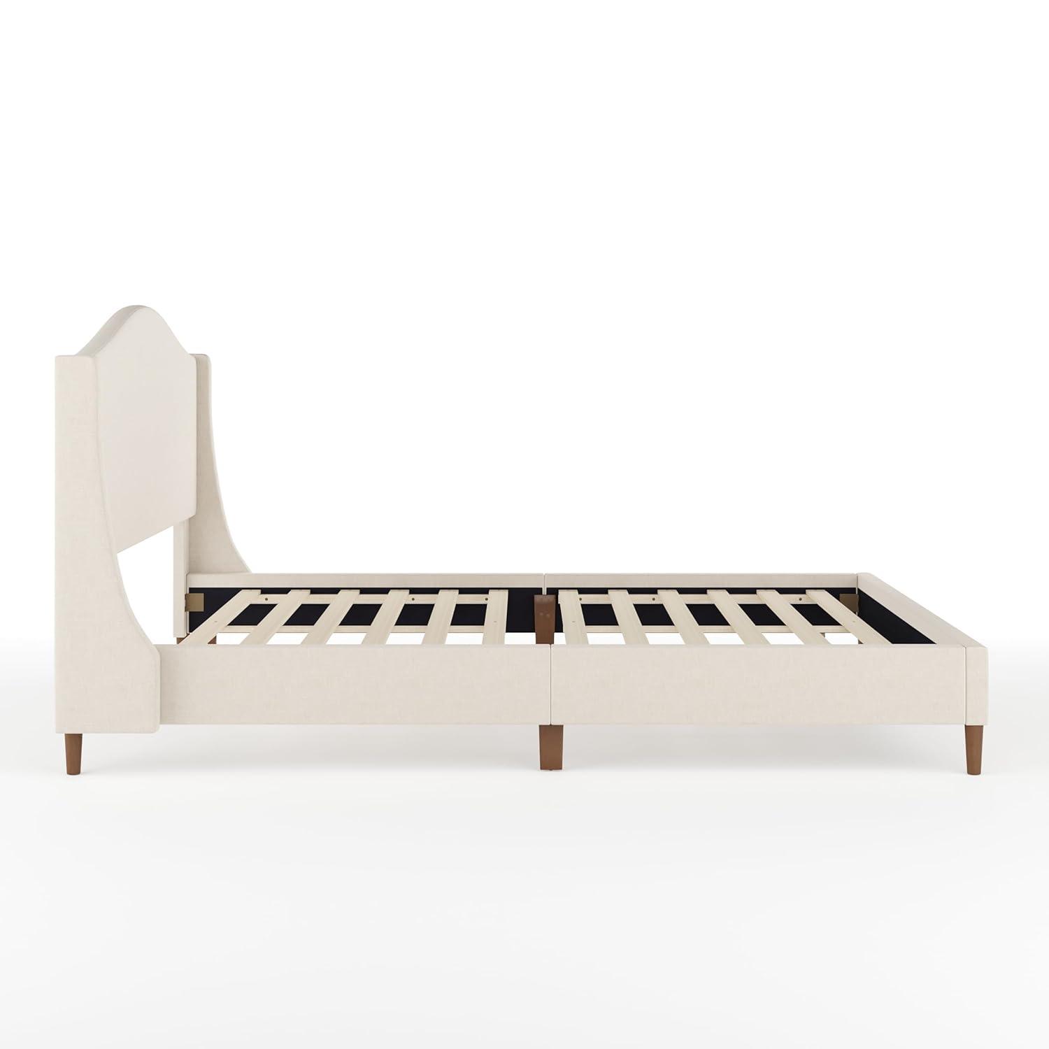 Martha Stewart Martha Stewart Amelia Upholstered Platform Bed With Curved Headboard