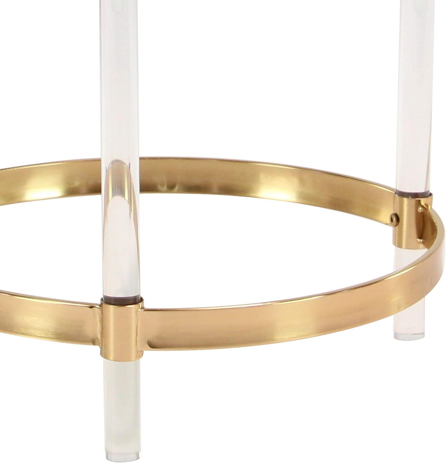 Contemporary Acrylic Accent Table Gold - Olivia & May