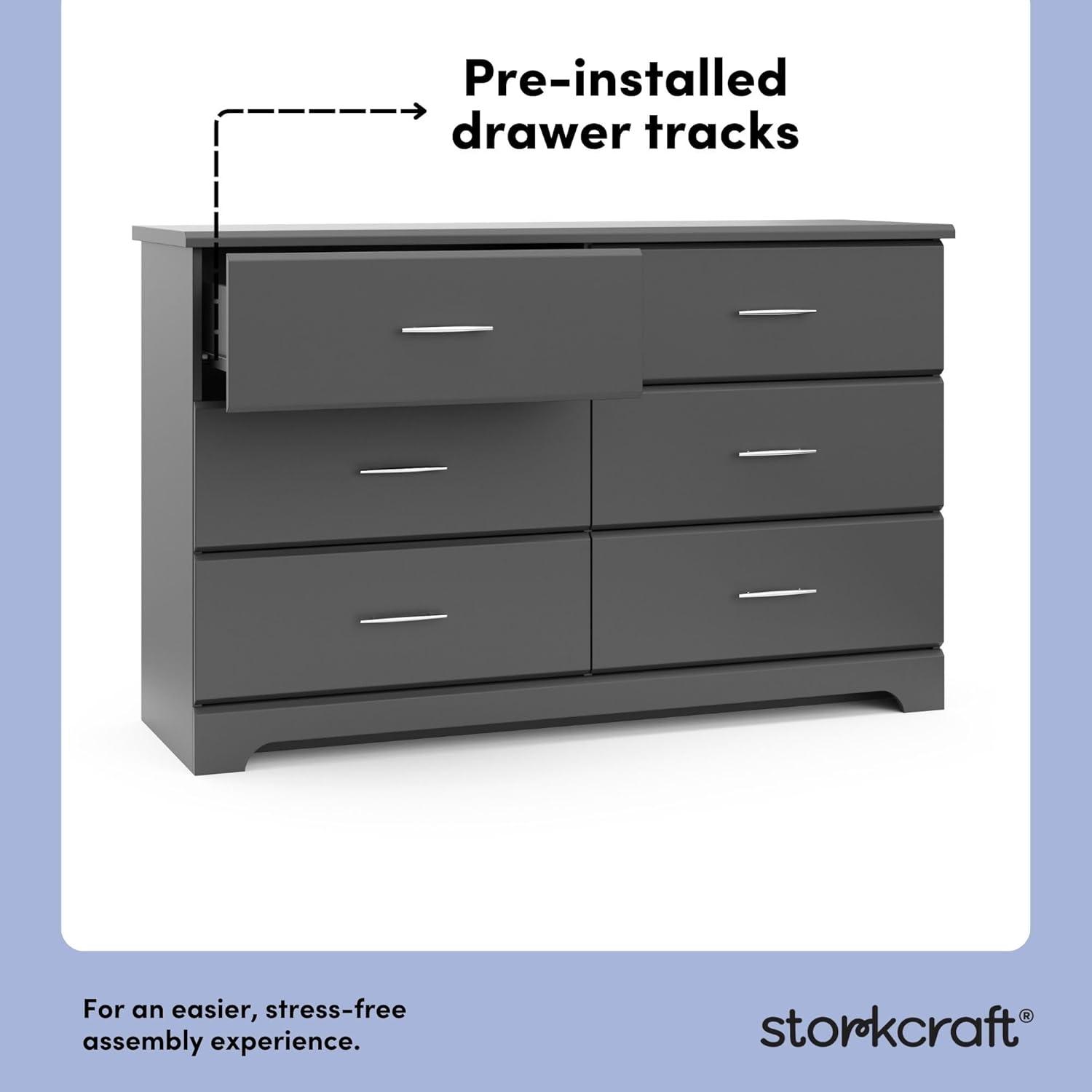 Brookside 6 Drawer Double Dresser